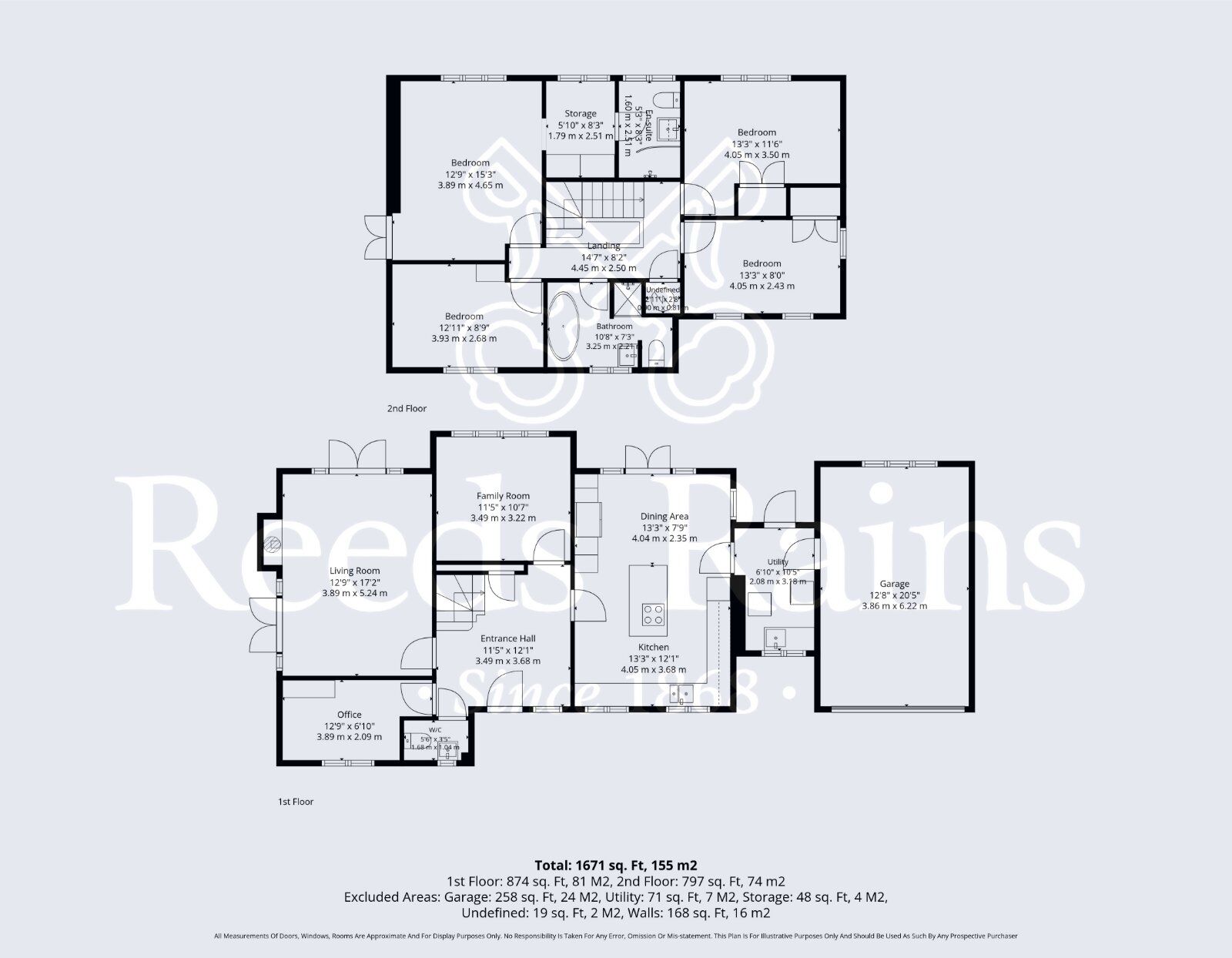 Floorplan of 4 bedroom Detached House for sale, Stanton Fields, Bishampton, Worcestershire, WR10