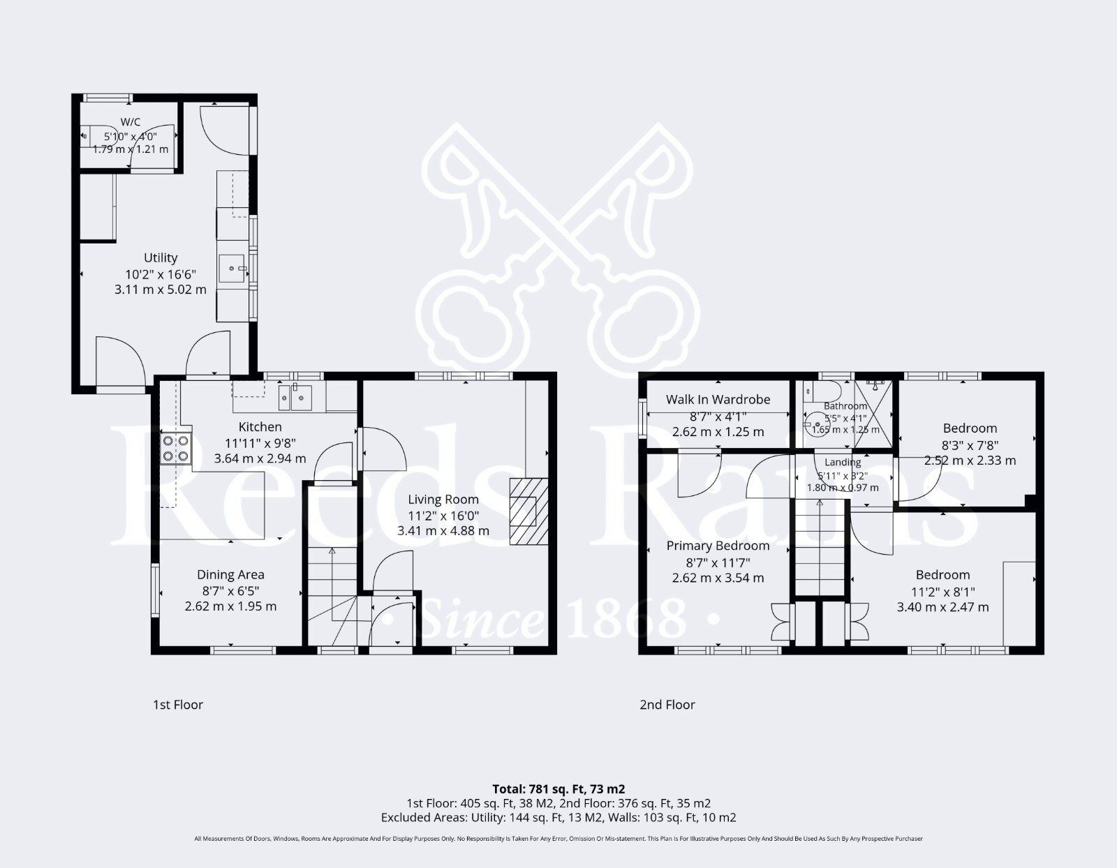 Floorplan of 3 bedroom Semi Detached House for sale, Badsey Lane, Evesham, Worcestershire, WR11