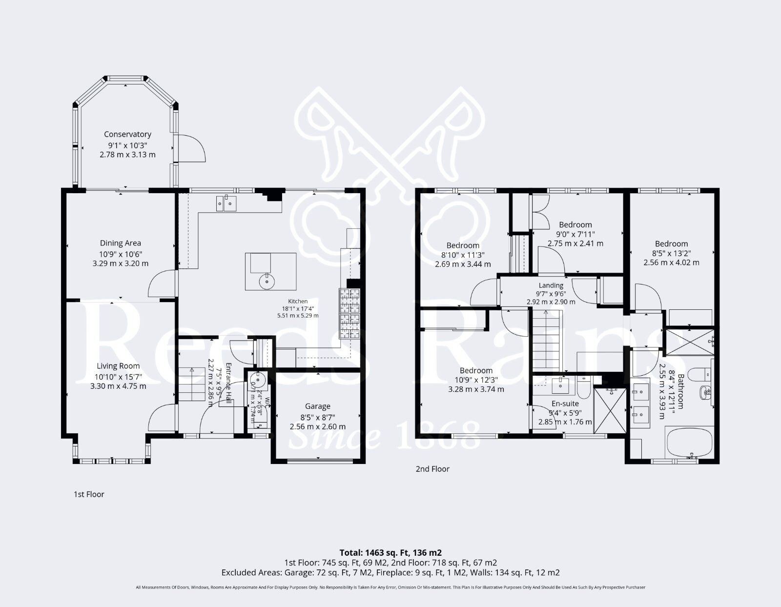 Floorplan of 4 bedroom Detached House to rent, St. Marks Close, Evesham, Worcestershire, WR11