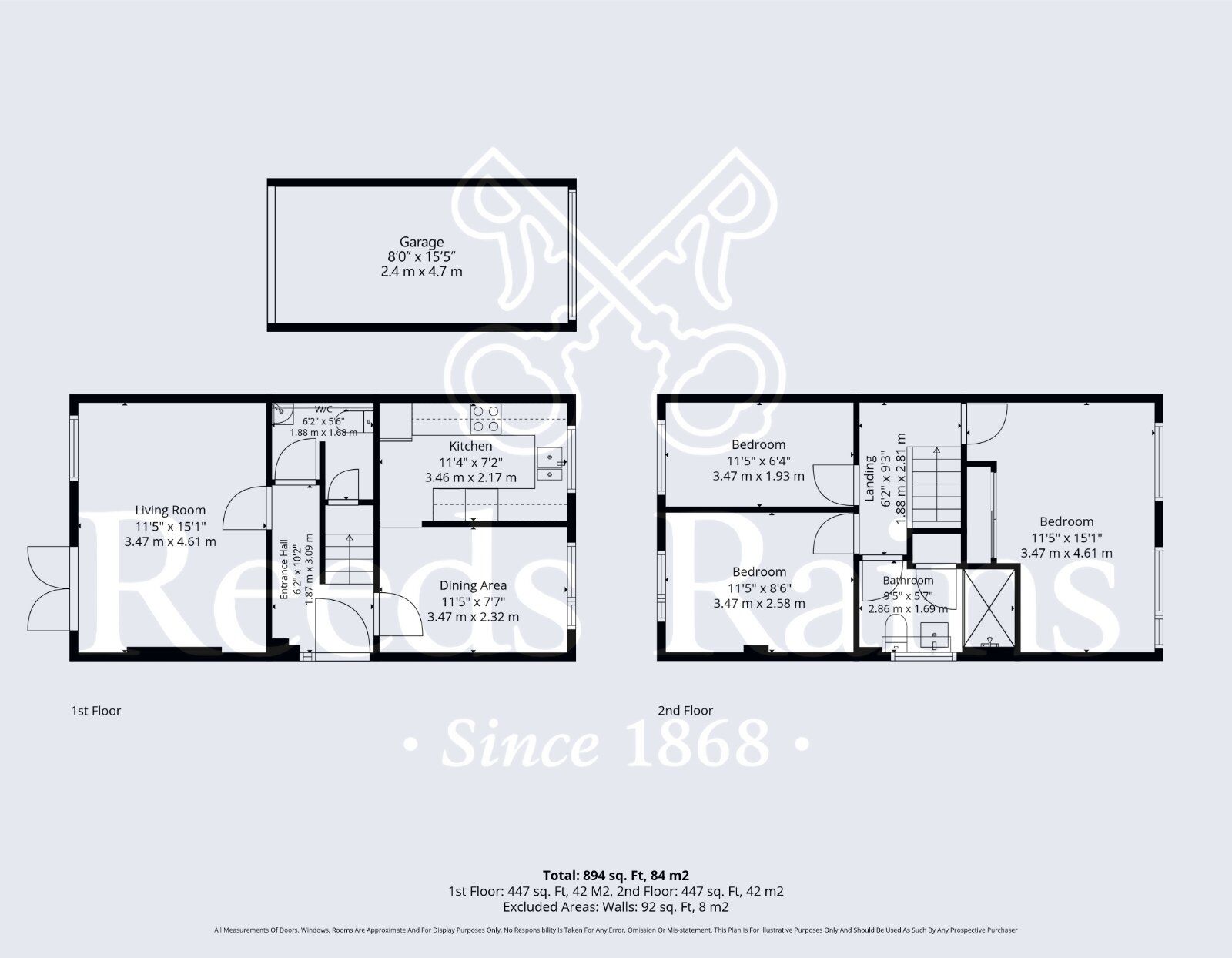 Floorplan of 3 bedroom Detached House for sale, Badsey Lane, Evesham, Worcestershire, WR11