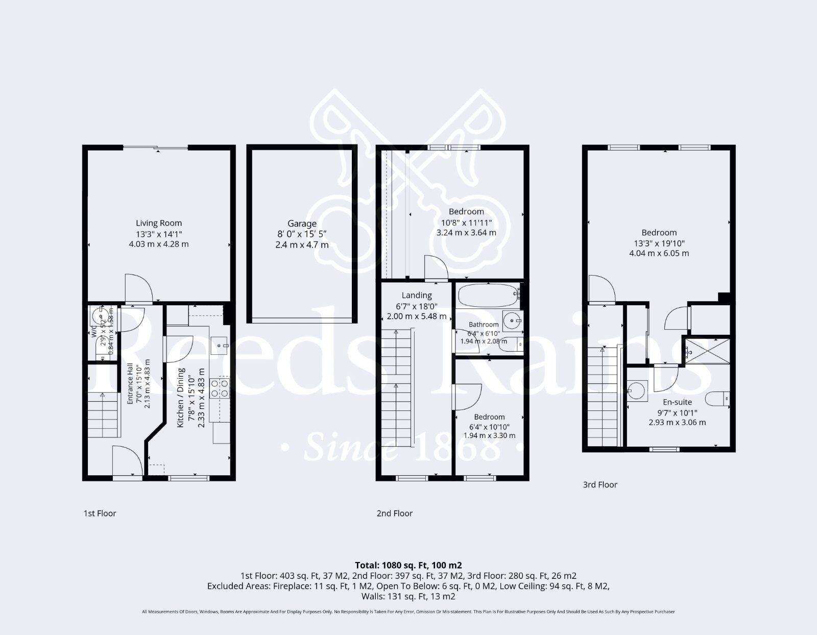 Floorplan of 3 bedroom Semi Detached House for sale, Buttercup Close, Evesham, Worcestershire, WR11
