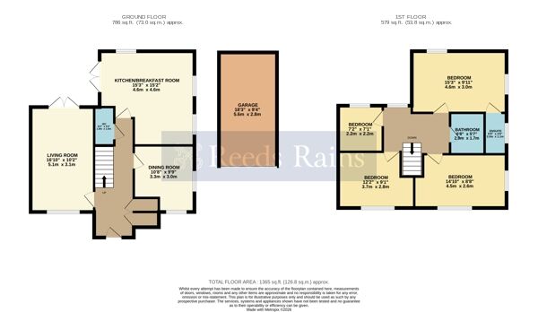 Floorplan of 4 bedroom Detached House for sale, Sunset Way, Evesham, Worcestershire, WR11