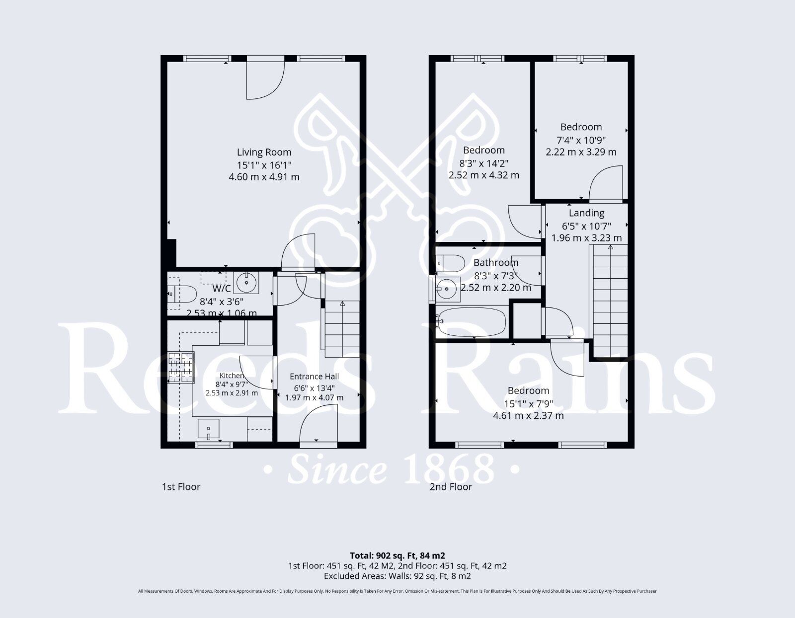 Floorplan of 3 bedroom Semi Detached House for sale, Ross Crescent, Inkberrow, Worcestershire, WR7