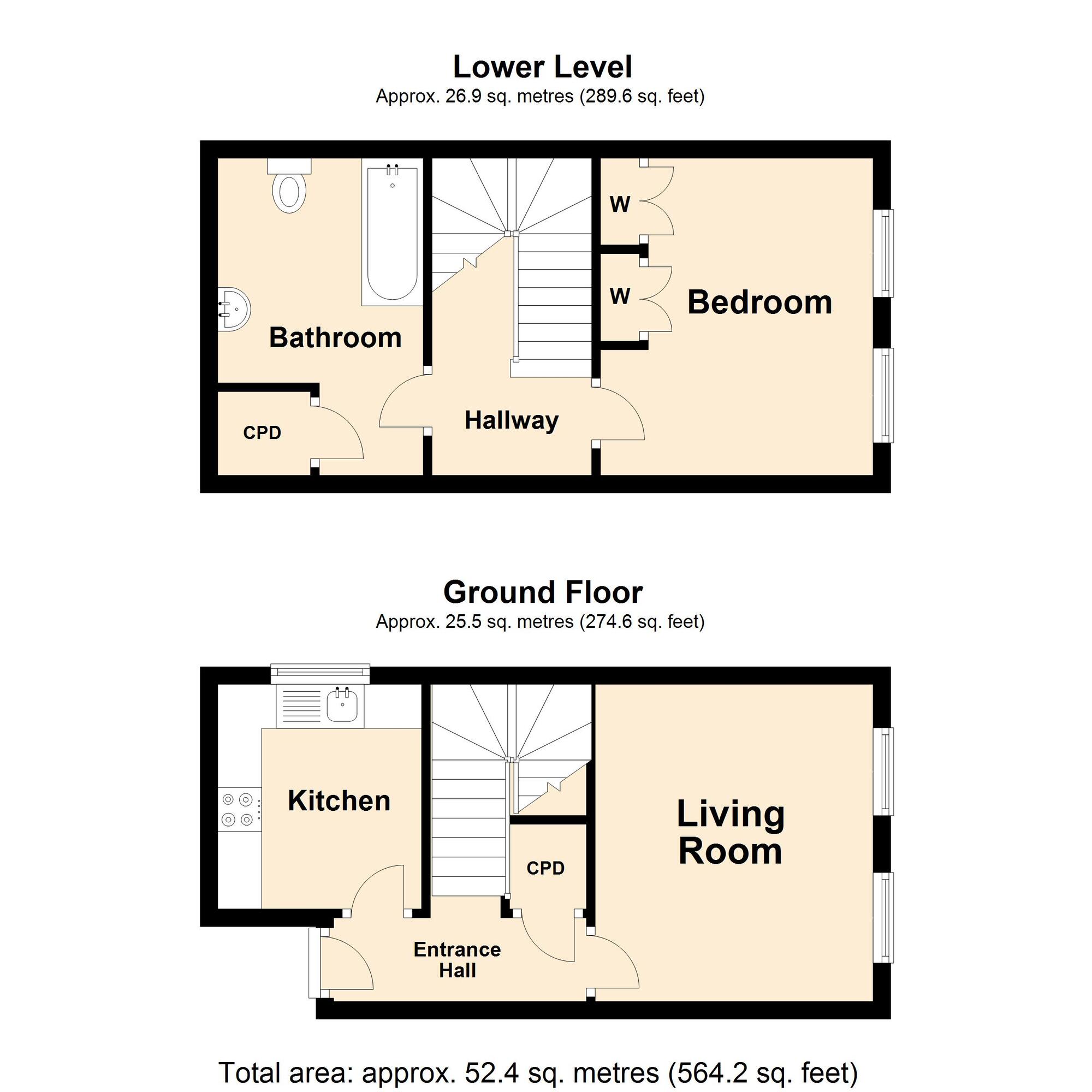 Floorplan of 1 bedroom  Flat for sale, Radnor Bridge Road, Folkestone, CT20