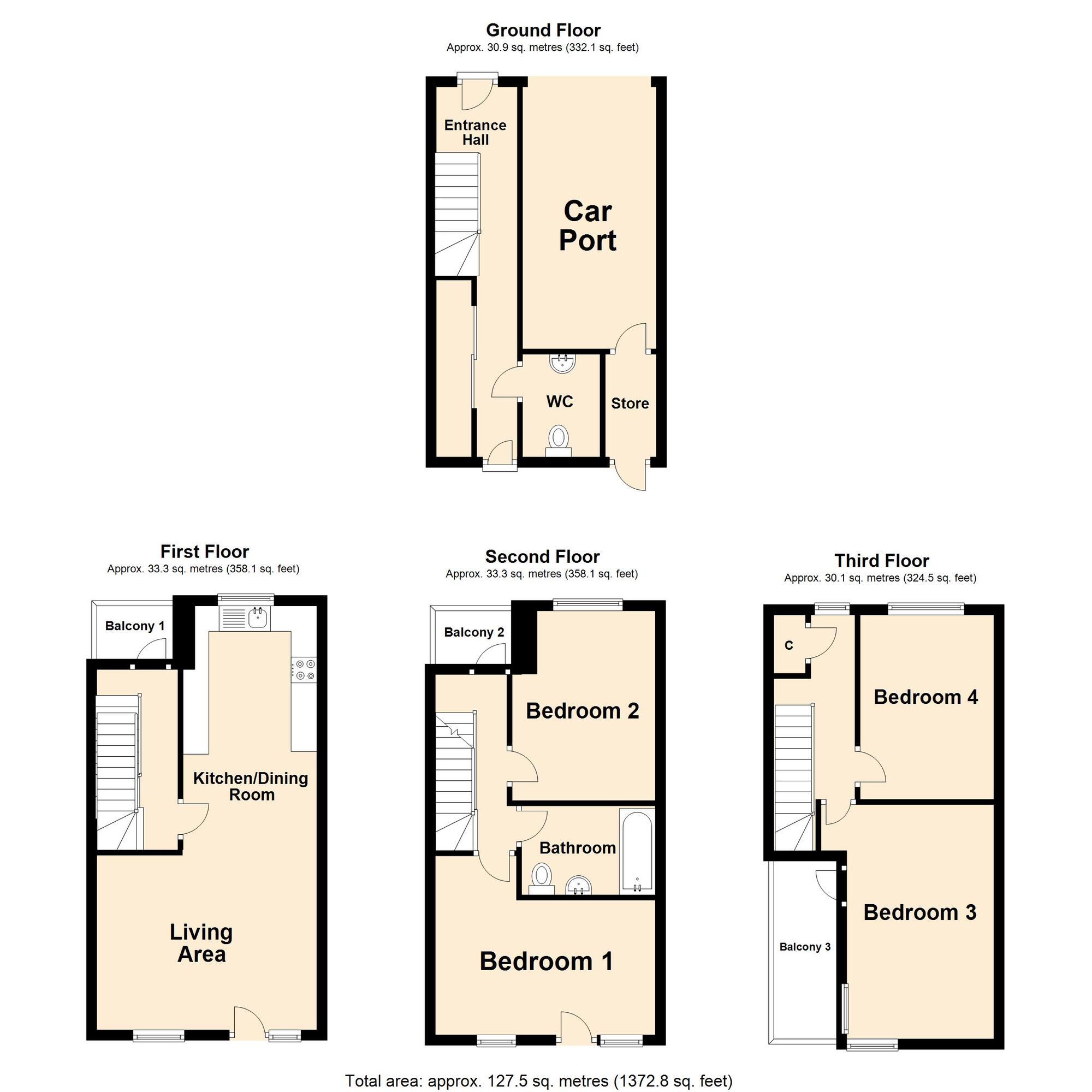 4 bedroom Mid Terrace House for sale, Range Road, Hythe, CT21 £200,000