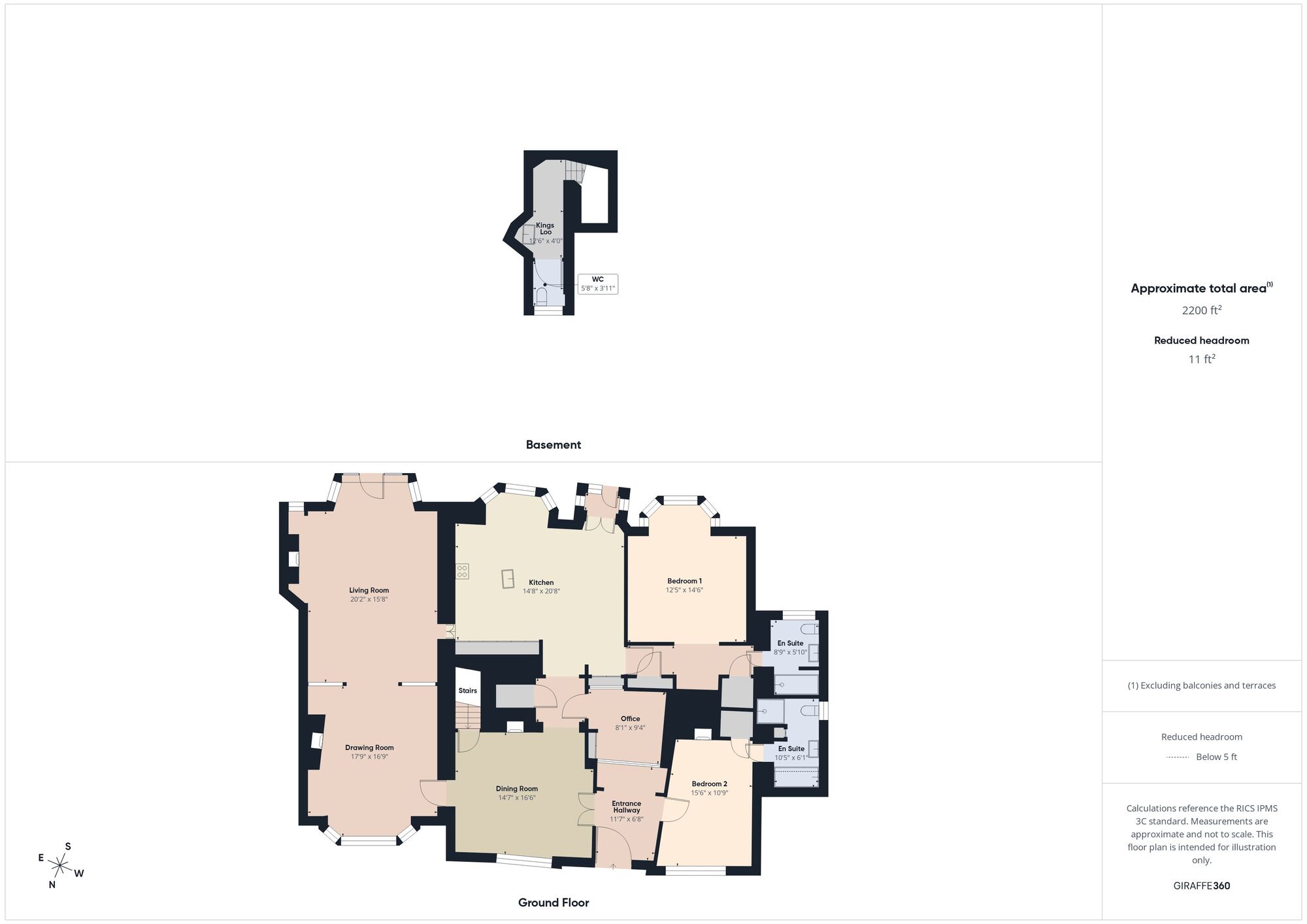 Floorplan of 2 bedroom Flat for sale, The Bayle, Folkestone, Kent, CT20
