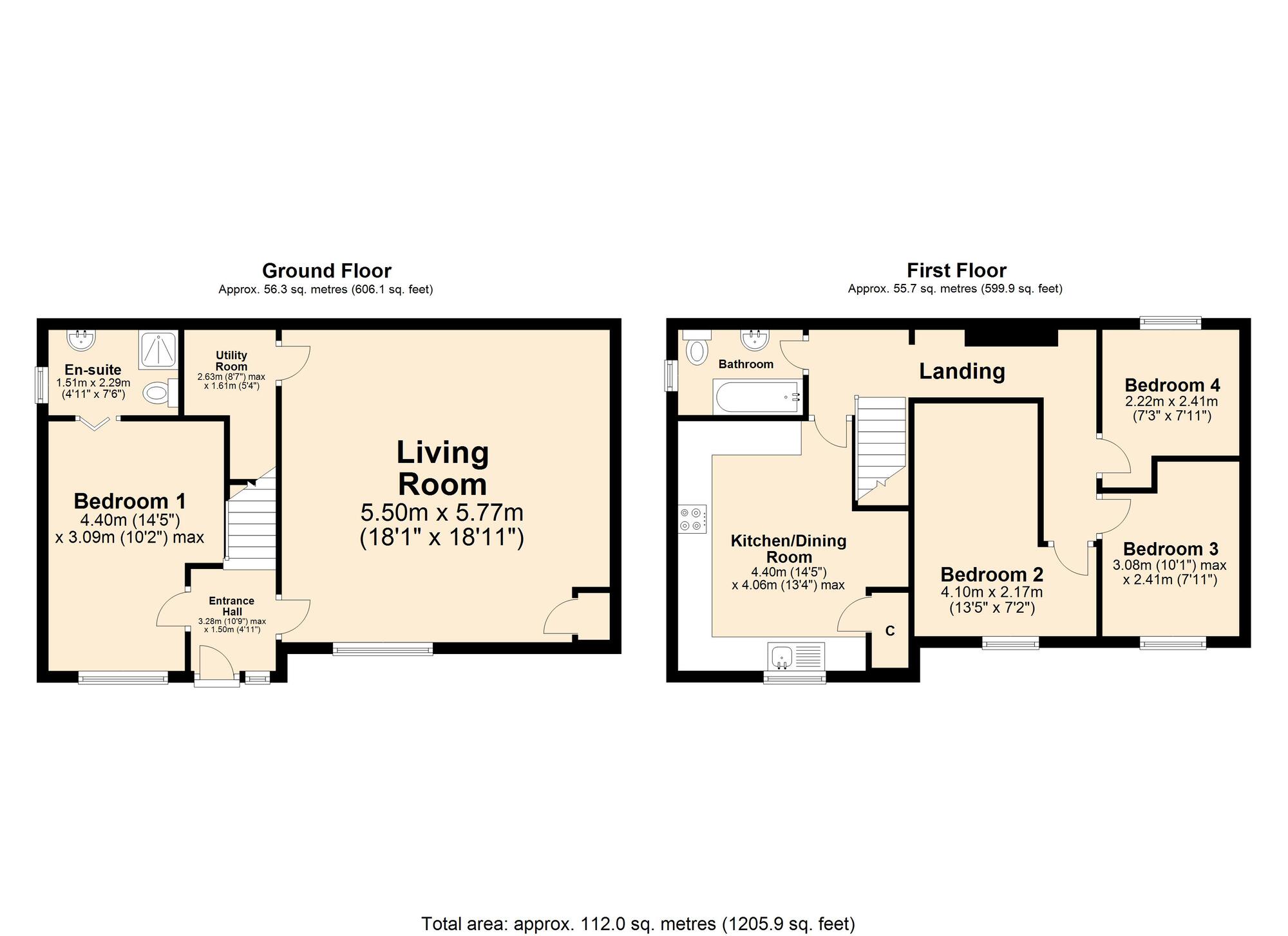 Floorplan of 4 bedroom Semi Detached House for sale, Marine Parade Mews, Folkestone, Kent, CT20