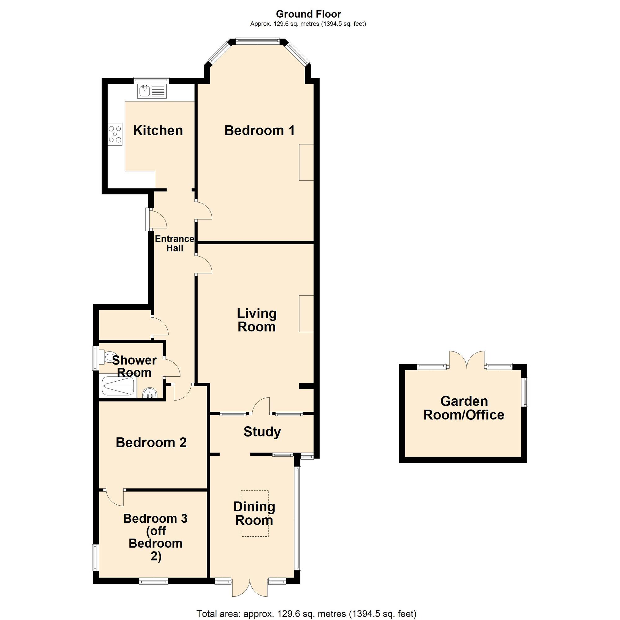 Floorplan of 2 bedroom  Flat for sale, Bouverie Road West, Folkestone, Kent, CT20