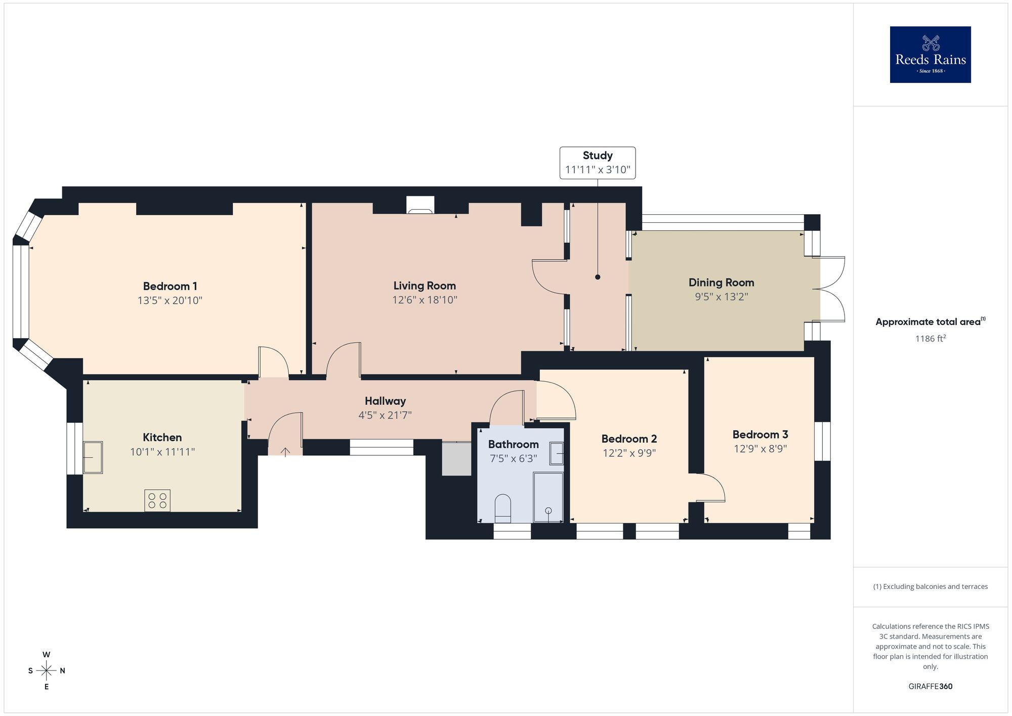 Floorplan of 2 bedroom Flat for sale, Bouverie Road West, Folkestone, Kent, CT20