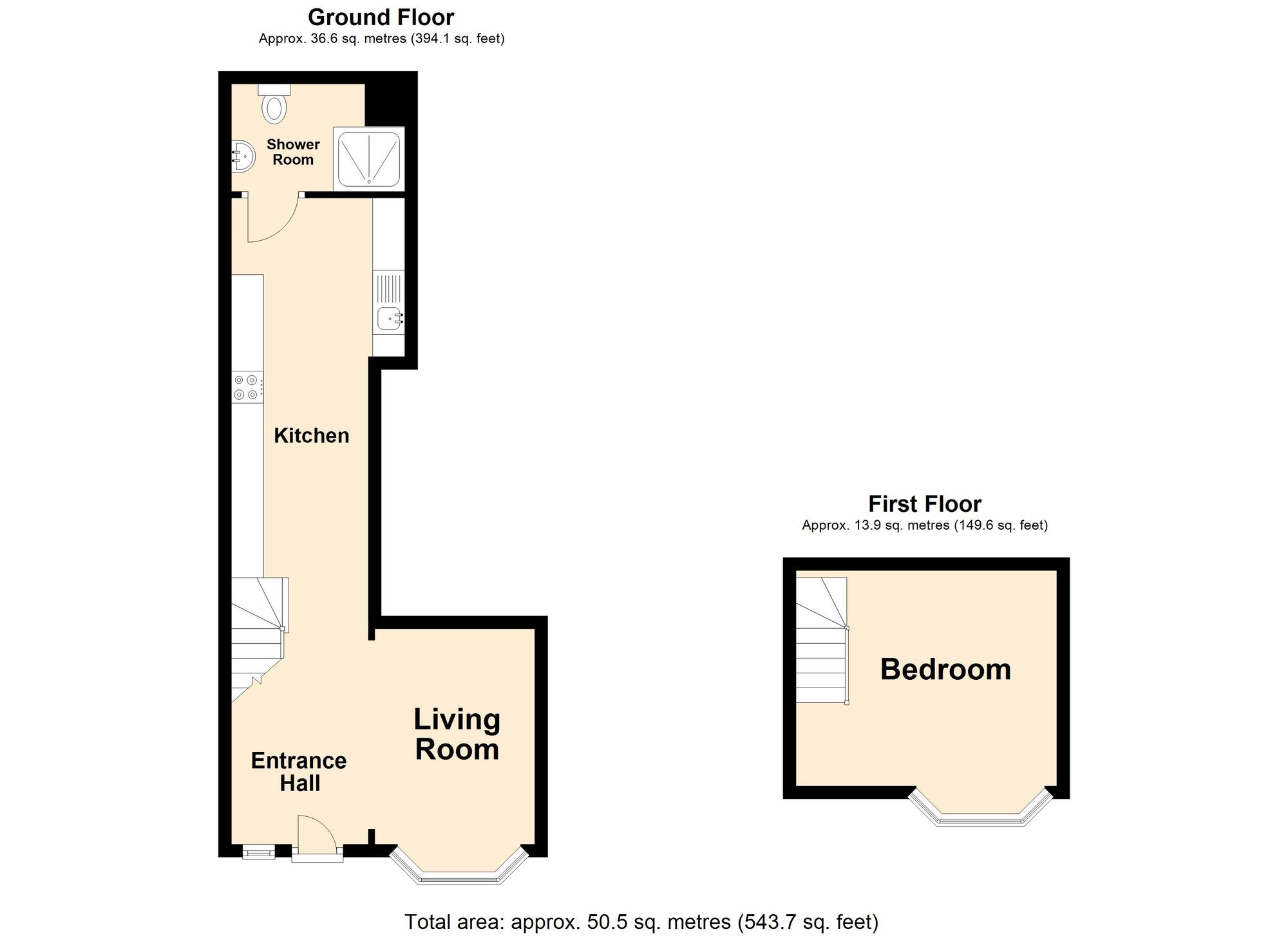 Floorplan of 1 bedroom  Flat for sale, Guildhall Street, Folkestone, Kent, CT20