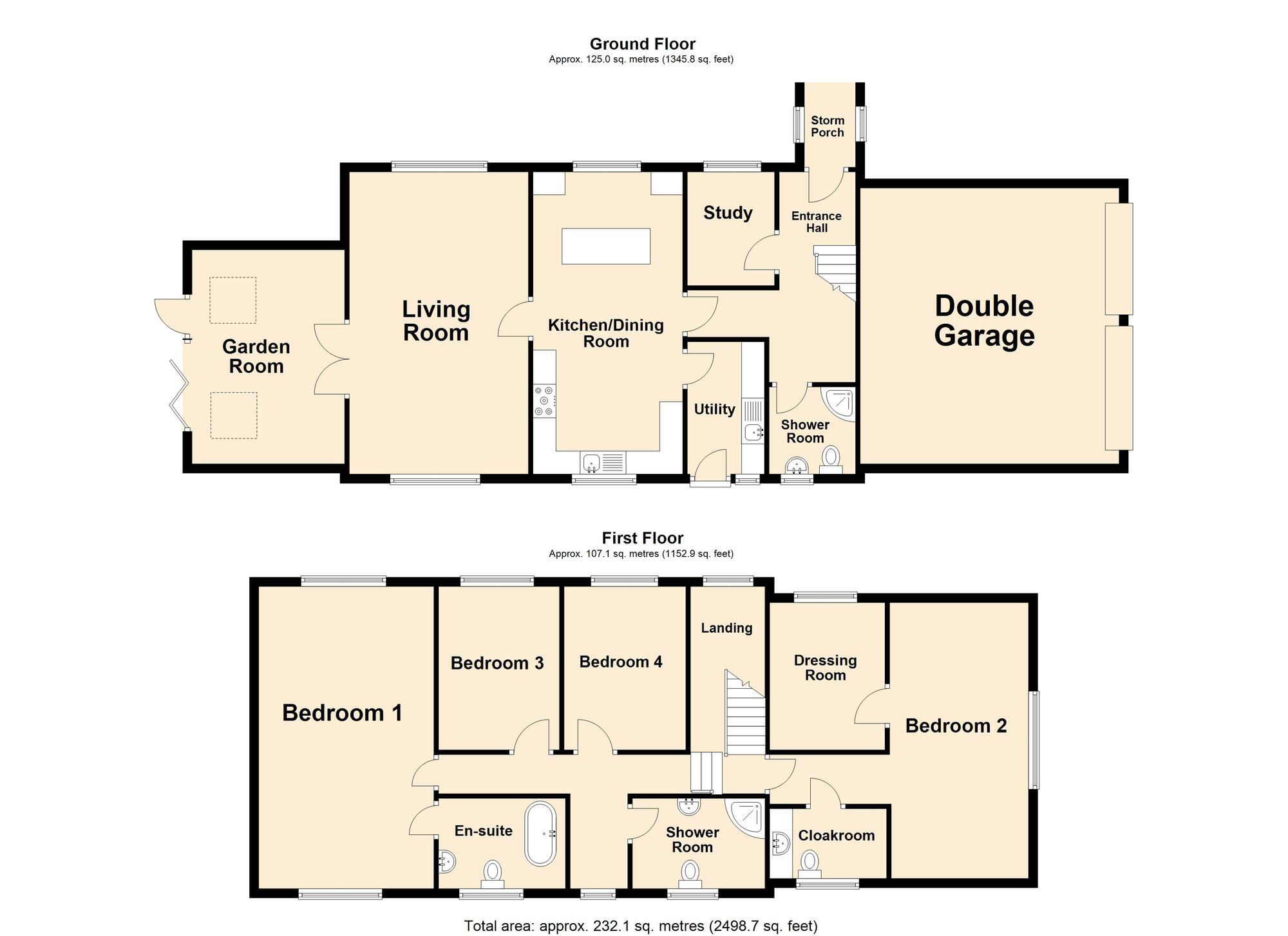 Floorplan of 4 bedroom Detached House for sale, The Street, Swingfield, Kent, CT15