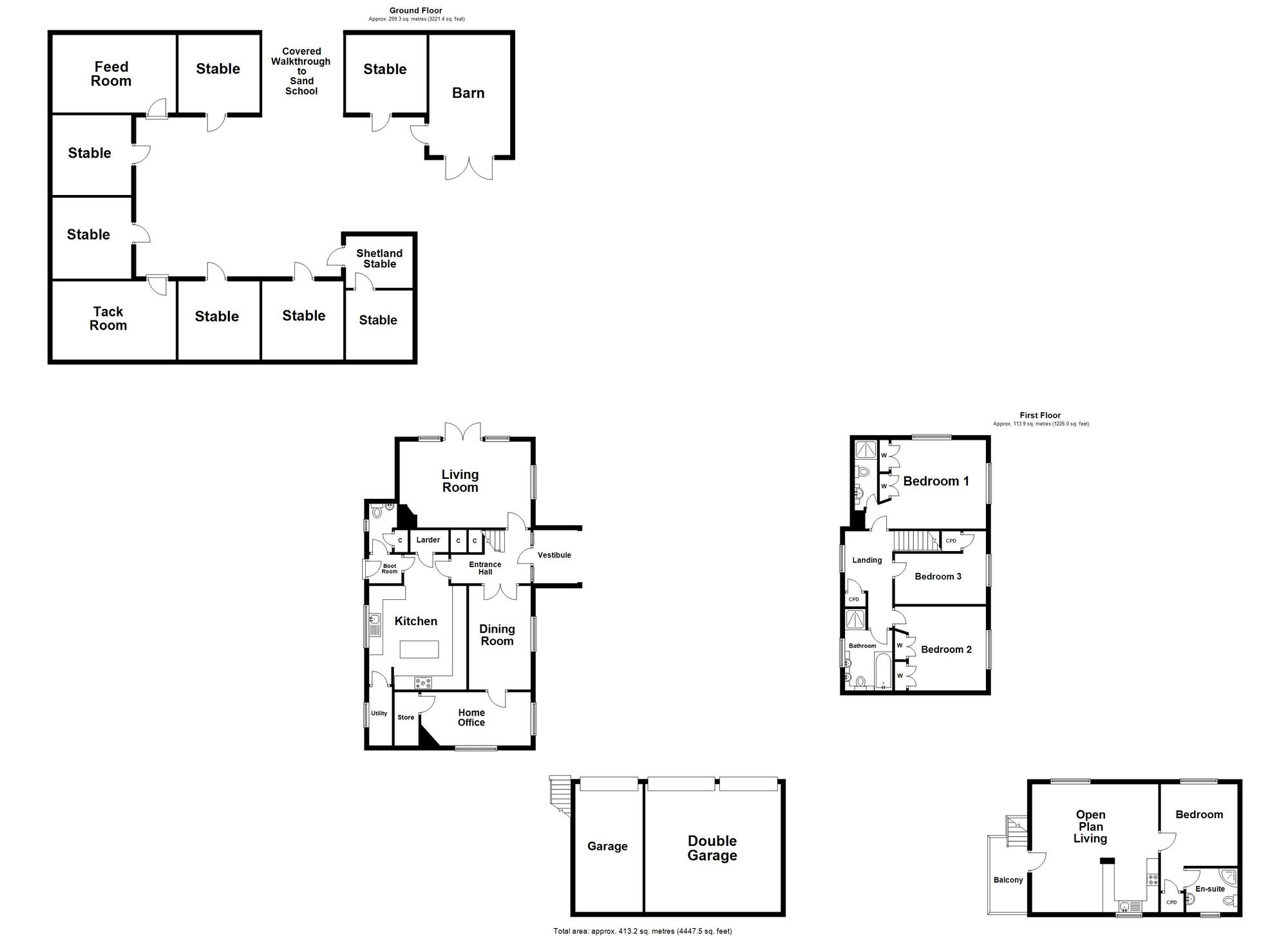 Floorplan of 4 bedroom Detached House for sale, Watercress Lane, Wingham Well, Kent, CT3