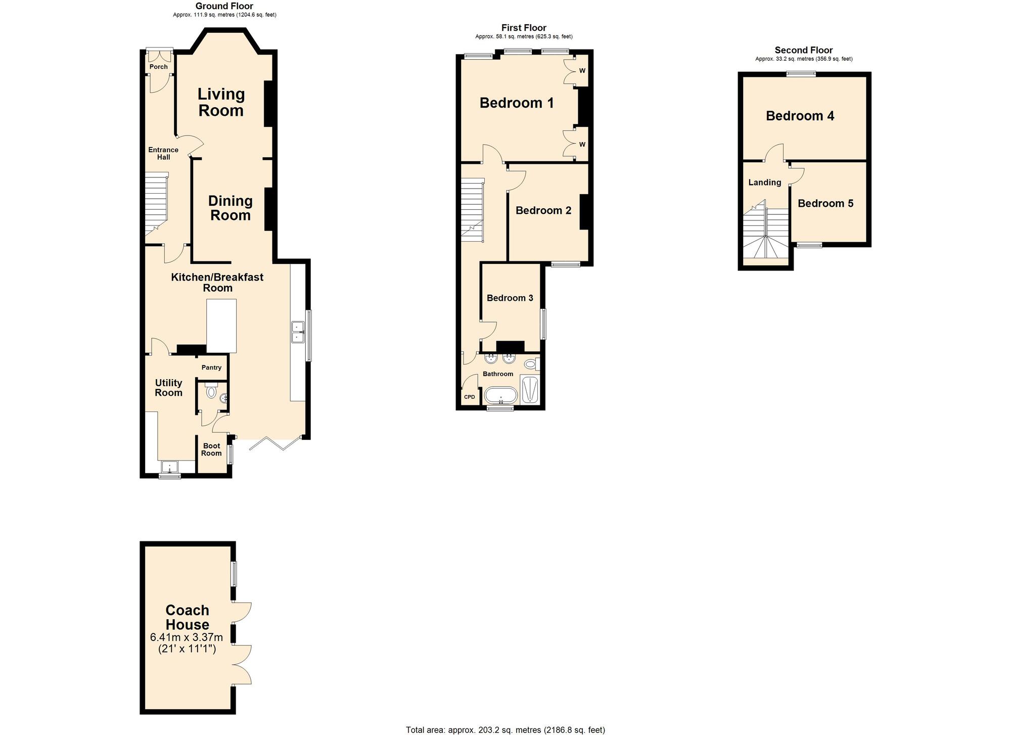Floorplan of 5 bedroom Semi Detached House for sale, High Street, Lyminge, Kent, CT18