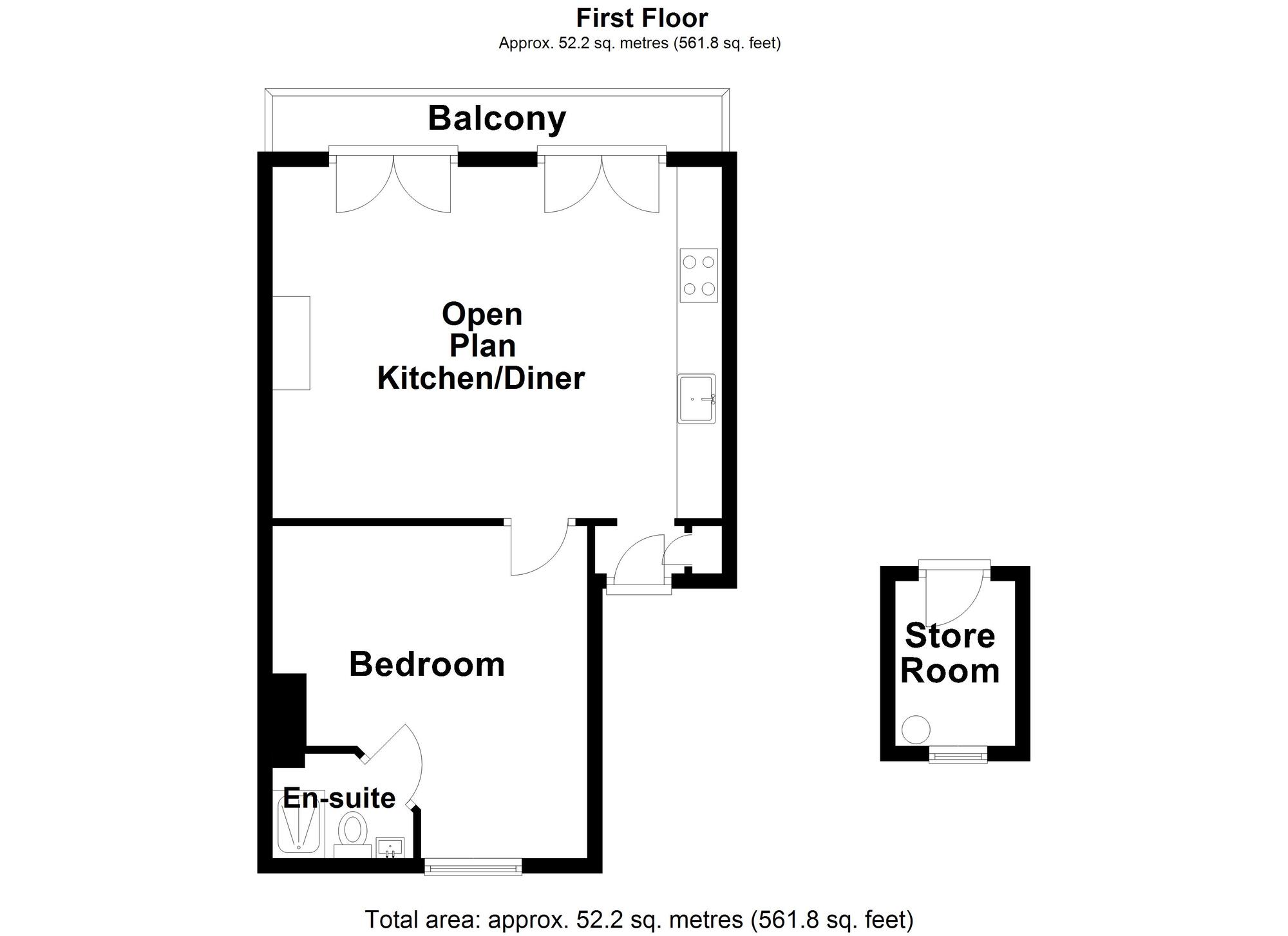 Floorplan of 1 bedroom  Flat for sale, Wellington Terrace, Sandgate Esplanade, Folkestone, CT20