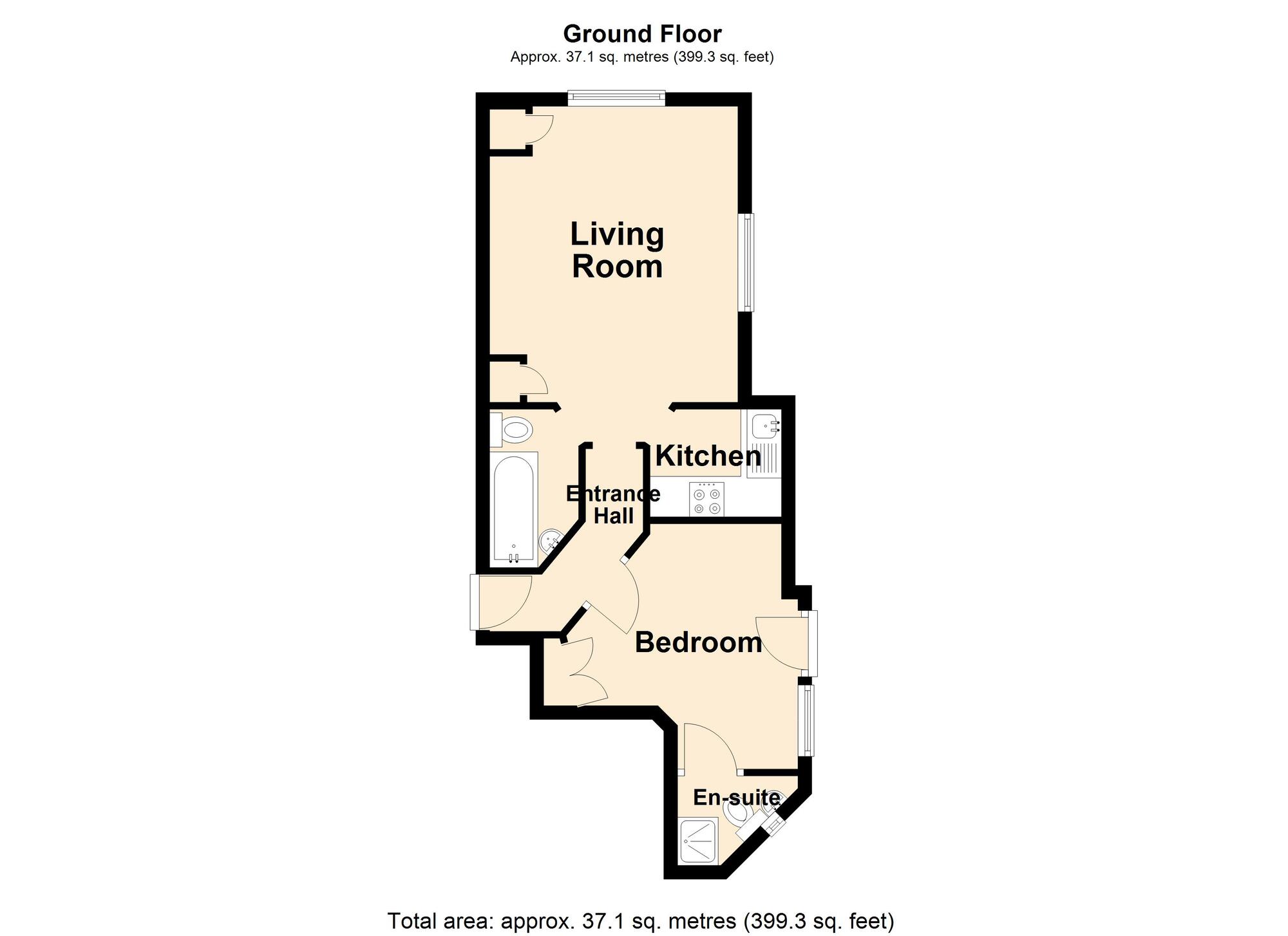 Floorplan of 1 bedroom  Flat for sale, The Grand, The Leas, Folkestone, CT20