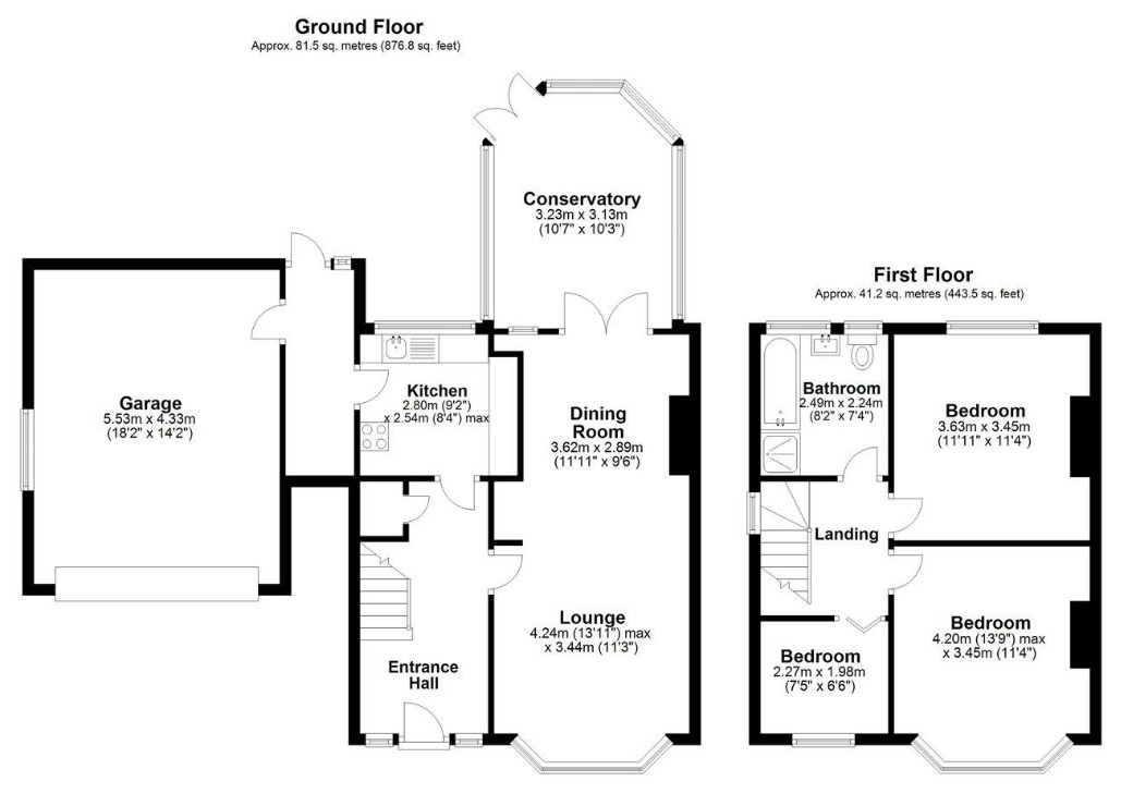 Floorplan of 3 bedroom Semi Detached House for sale, Dolphins Road, Folkestone, Kent, CT19