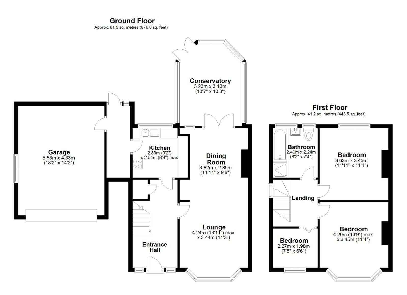 Floorplan of 3 bedroom Semi Detached House for sale, Dolphins Road, Folkestone, Kent, CT19
