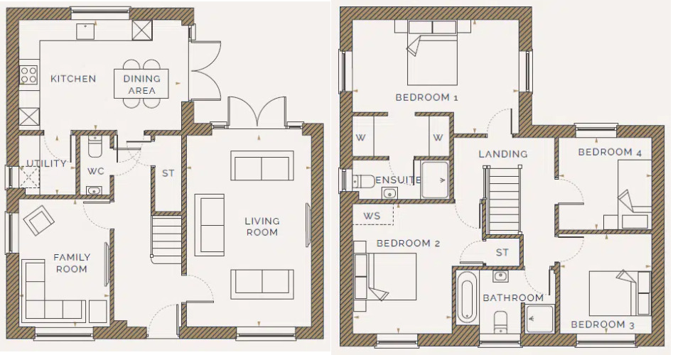 Floorplan of 4 bedroom Detached House for sale, Coningsby Road, Hawkinge, Kent, CT18
