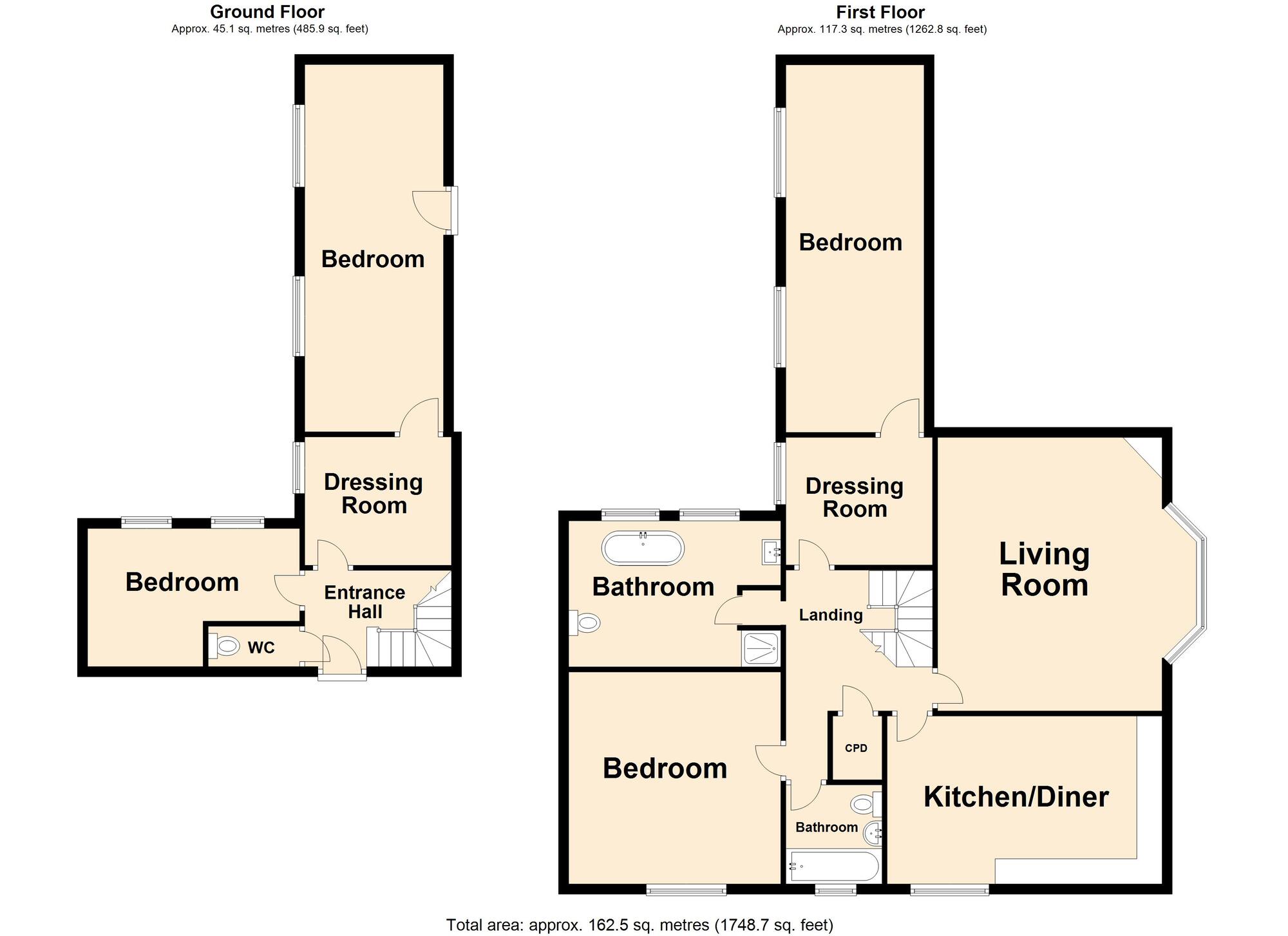 Floorplan of 4 bedroom  Flat for sale, The Leas, Folkestone, Kent, CT20