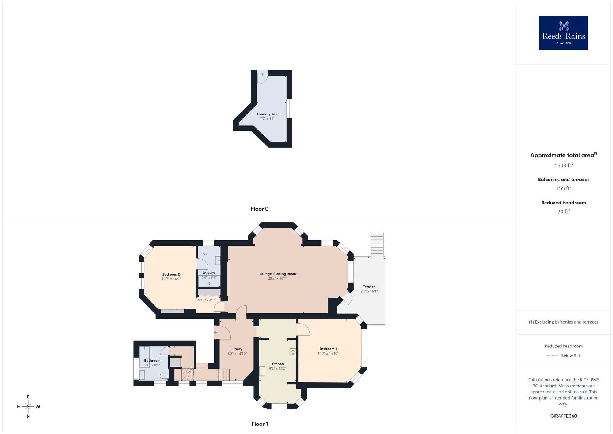Floorplan of 2 bedroom Flat for sale, Earls Avenue, Folkestone, Kent, CT20