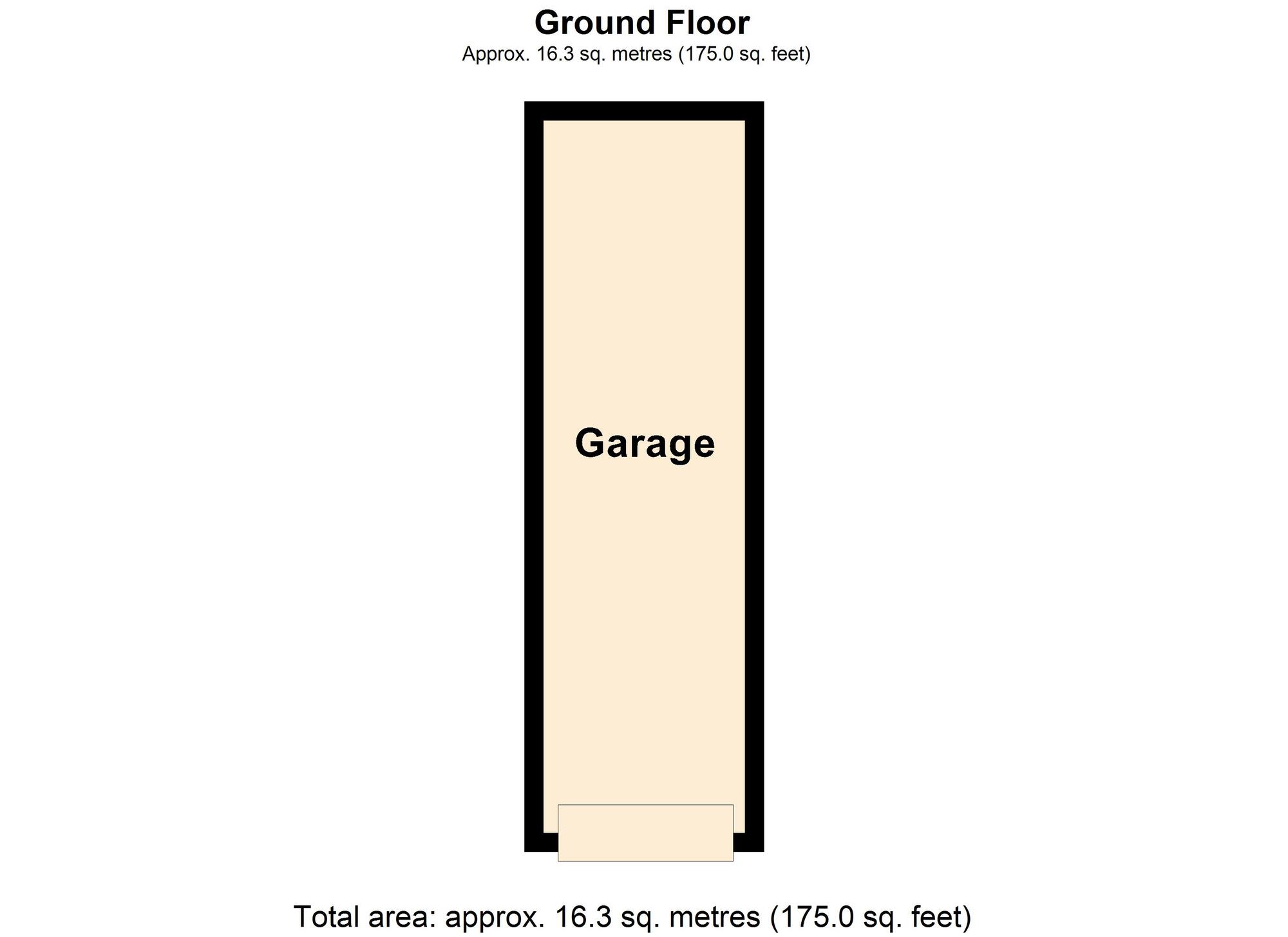 Floorplan of  Garage for sale, Enbrook Road, Sandgate, Kent, CT20