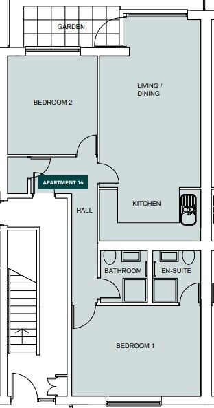 Floorplan of 2 bedroom Flat for sale, South Road, Hythe, Kent, CT21