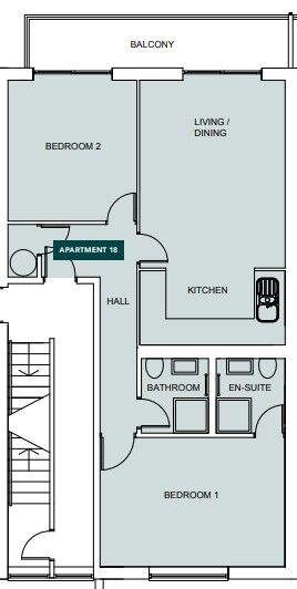 Floorplan of 2 bedroom Flat for sale, South Road, Hythe, Kent, CT21