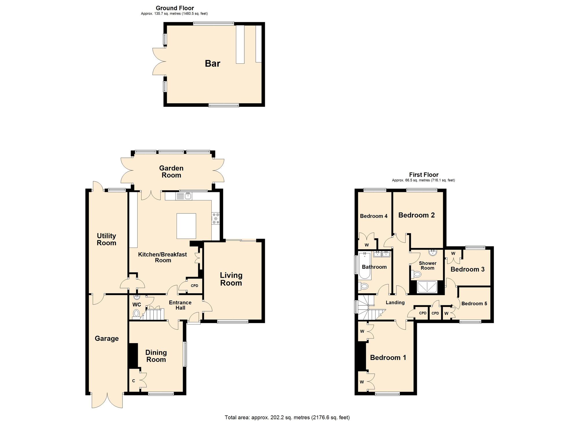 Floorplan of 5 bedroom Semi Detached House for sale, Dover Road, Folkestone, Kent, CT19