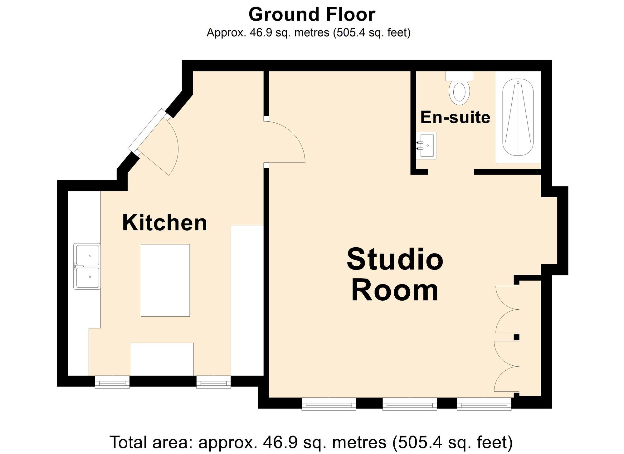 Floorplan of Flat for sale, Augusta Gardens, Folkestone, Kent, CT20