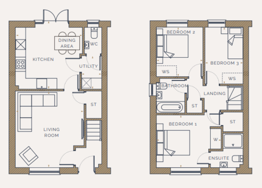 Floorplan of 3 bedroom Detached House for sale, Coningsby Road, Hawkinge, Kent, CT18