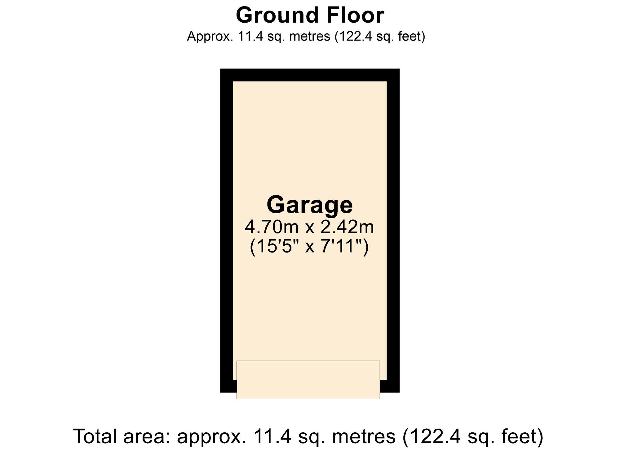 Floorplan of Garage for sale, Bouverie Road West, Folkestone, Kent, CT20