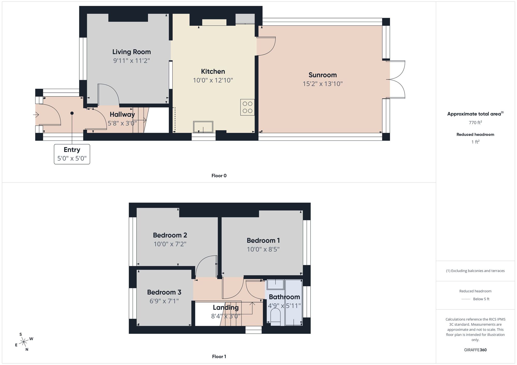 Floorplan of 3 bedroom Semi Detached House for sale, Capel Street, Capel-le-Ferne, Kent, CT18