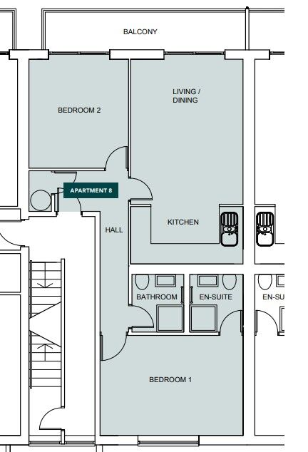 Floorplan of 2 bedroom Flat for sale, South Road, Hythe, Kent, CT21