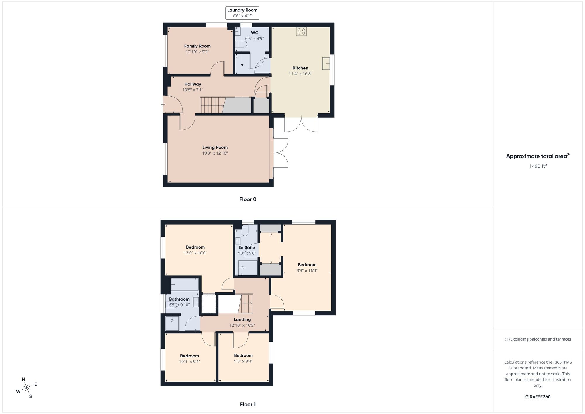 Floorplan of 4 bedroom Detached House for sale, Thistley Close, Lyminge, Kent, CT18