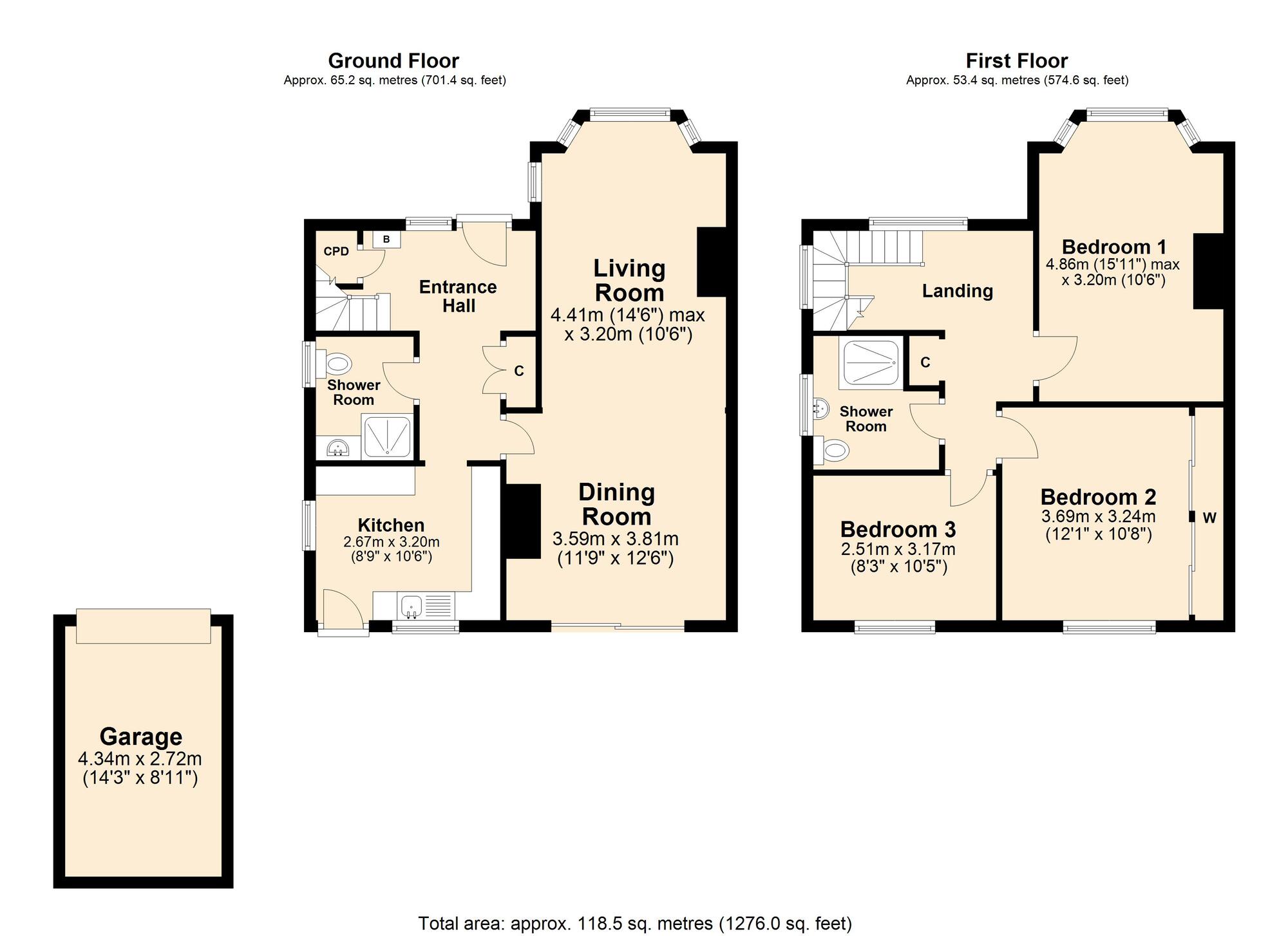 Floorplan of 3 bedroom Semi Detached House for sale, Dover Road, Folkestone, Kent, CT19