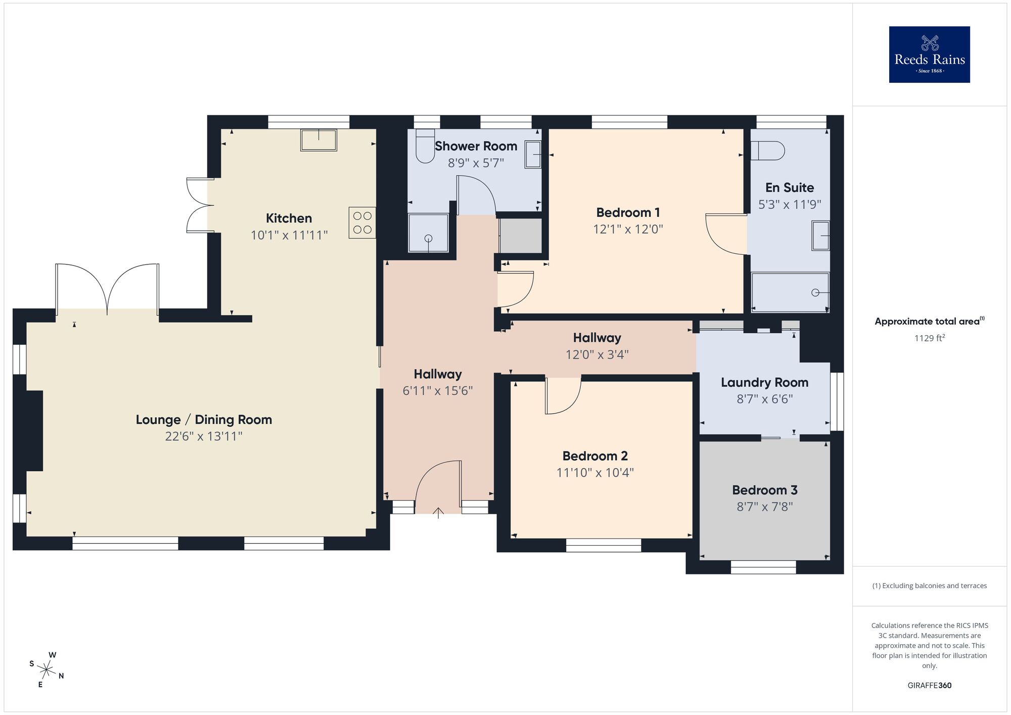 Floorplan of 3 bedroom Detached Bungalow for sale, Baldric Road, Folkestone, Kent, CT20