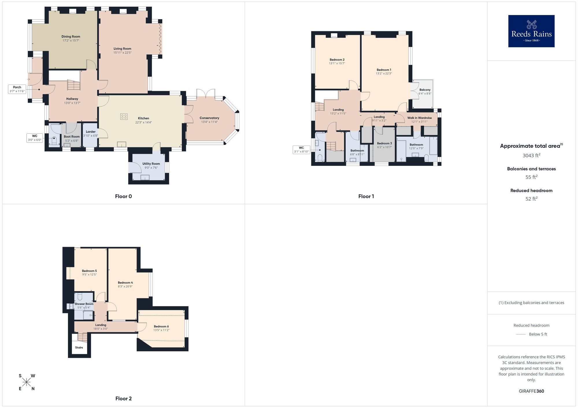 Floorplan of 6 bedroom Detached House for sale, Avereng Road, Folkestone, Kent, CT19