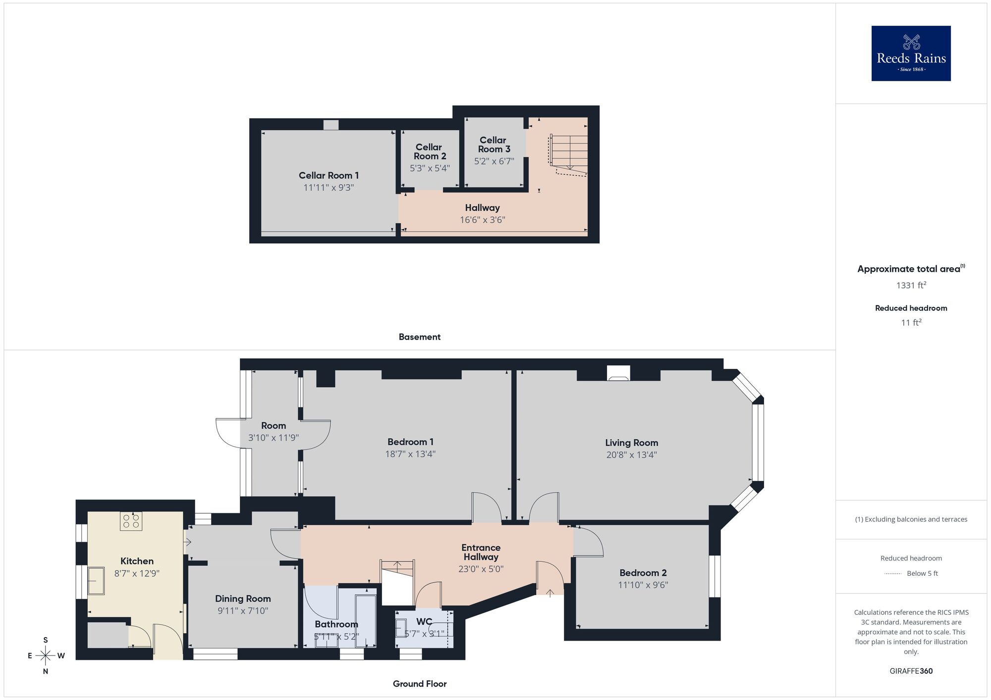 Floorplan of 2 bedroom Flat for sale, Bouverie Road West, Folkestone, Kent, CT20