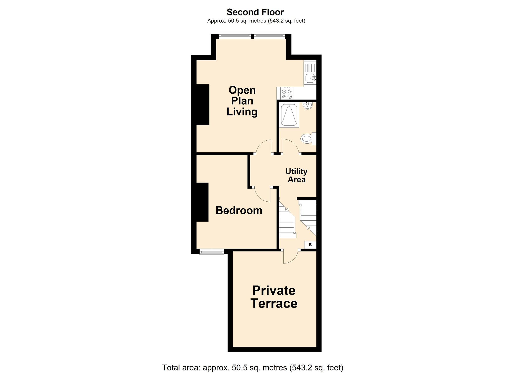 Floorplan of 1 bedroom Flat for sale, Martello Road, Folkestone, Kent, CT20