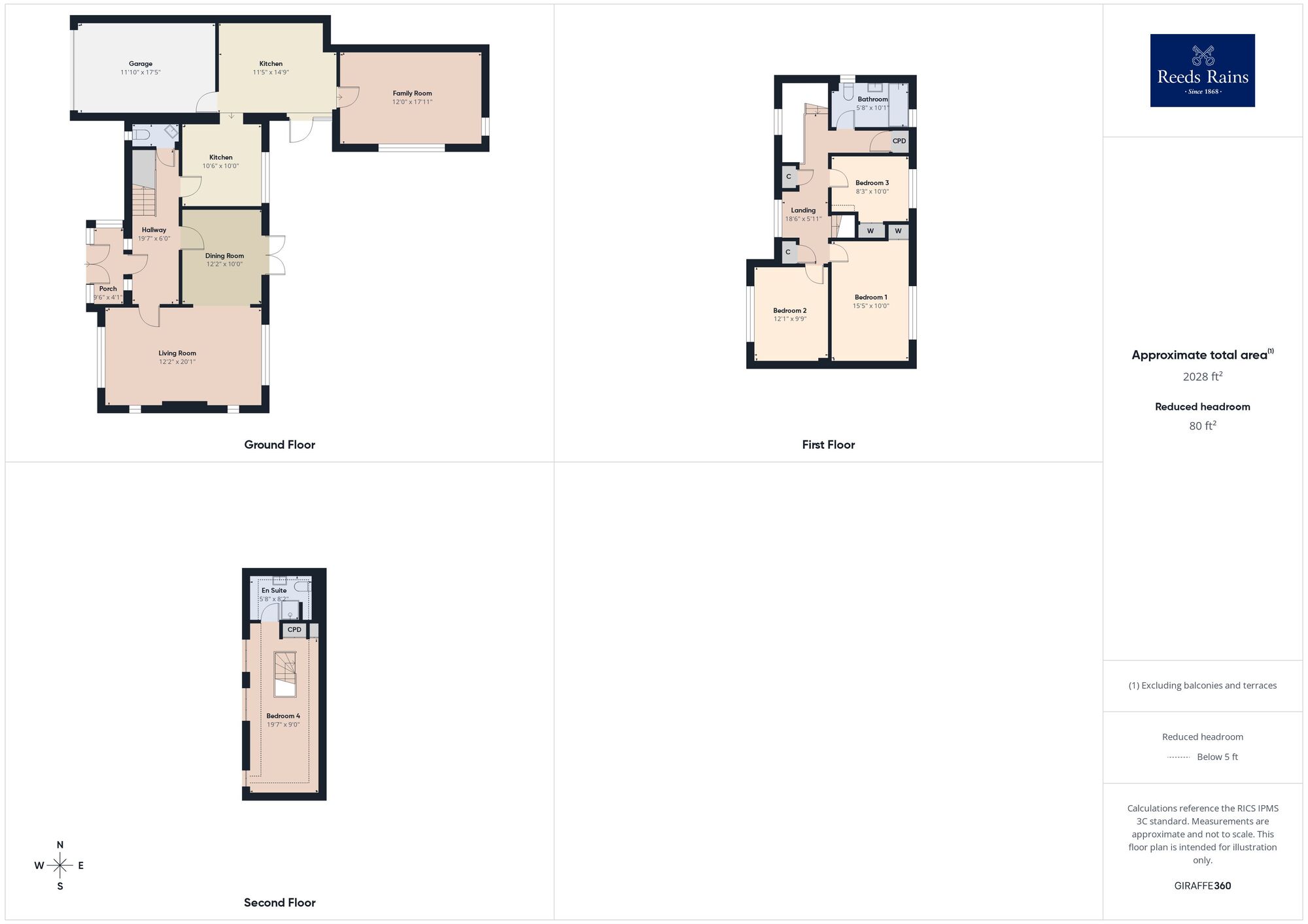 Floorplan of 4 bedroom Detached House for sale, Baldric Road, Folkestone, Kent, CT20