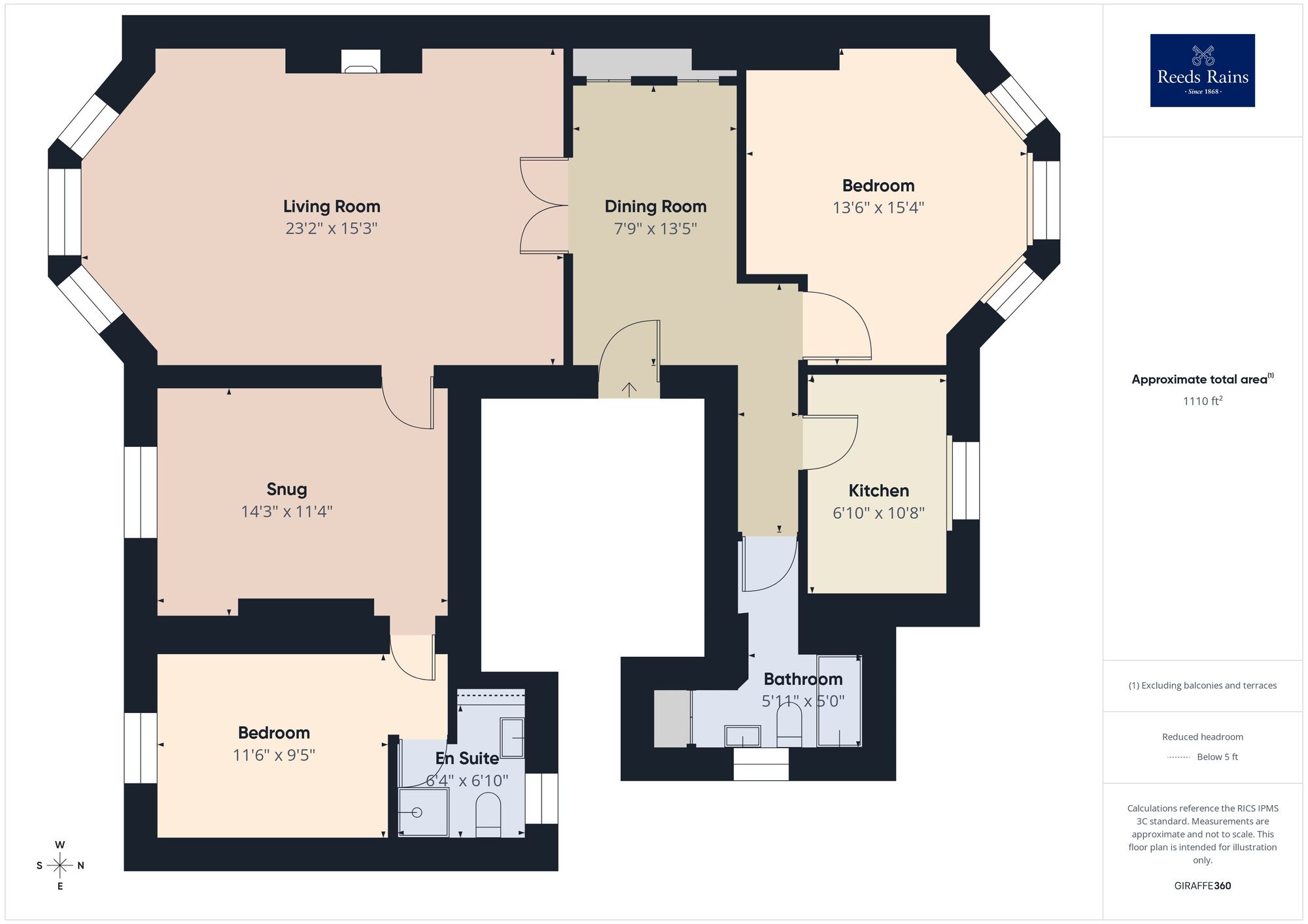 Floorplan of 3 bedroom Flat for sale, Clifton Crescent, Folkestone, Kent, CT20