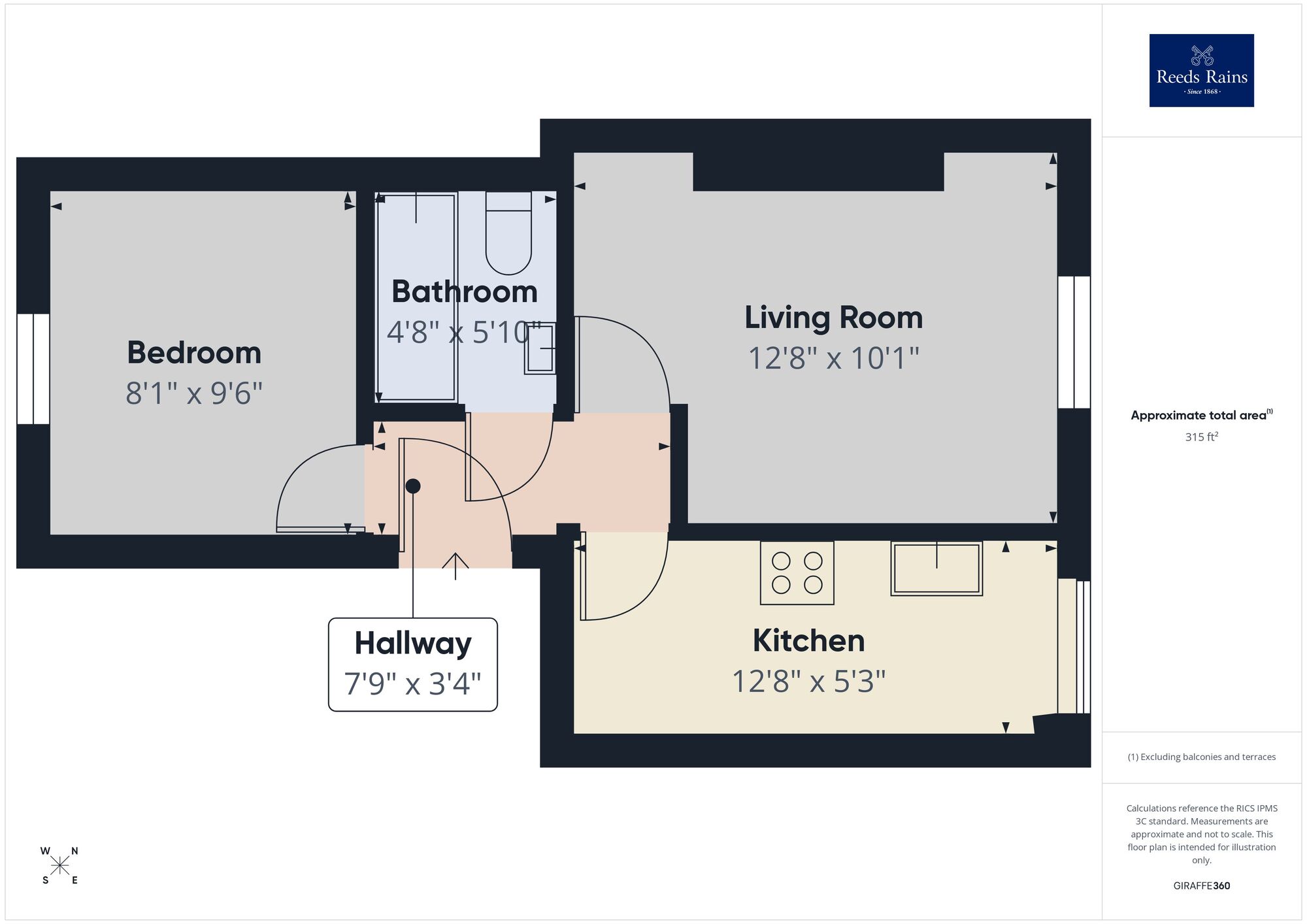 Floorplan of 1 bedroom Flat for sale, Radnor Bridge Road, Folkestone, Kent, CT20