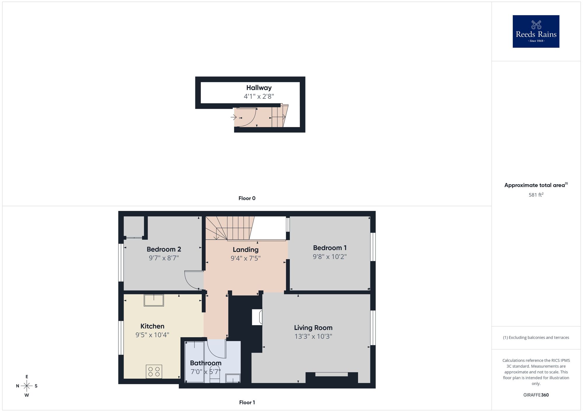 Floorplan of 2 bedroom Flat for sale, Sandgate High Street, Sandgate, Kent, CT20