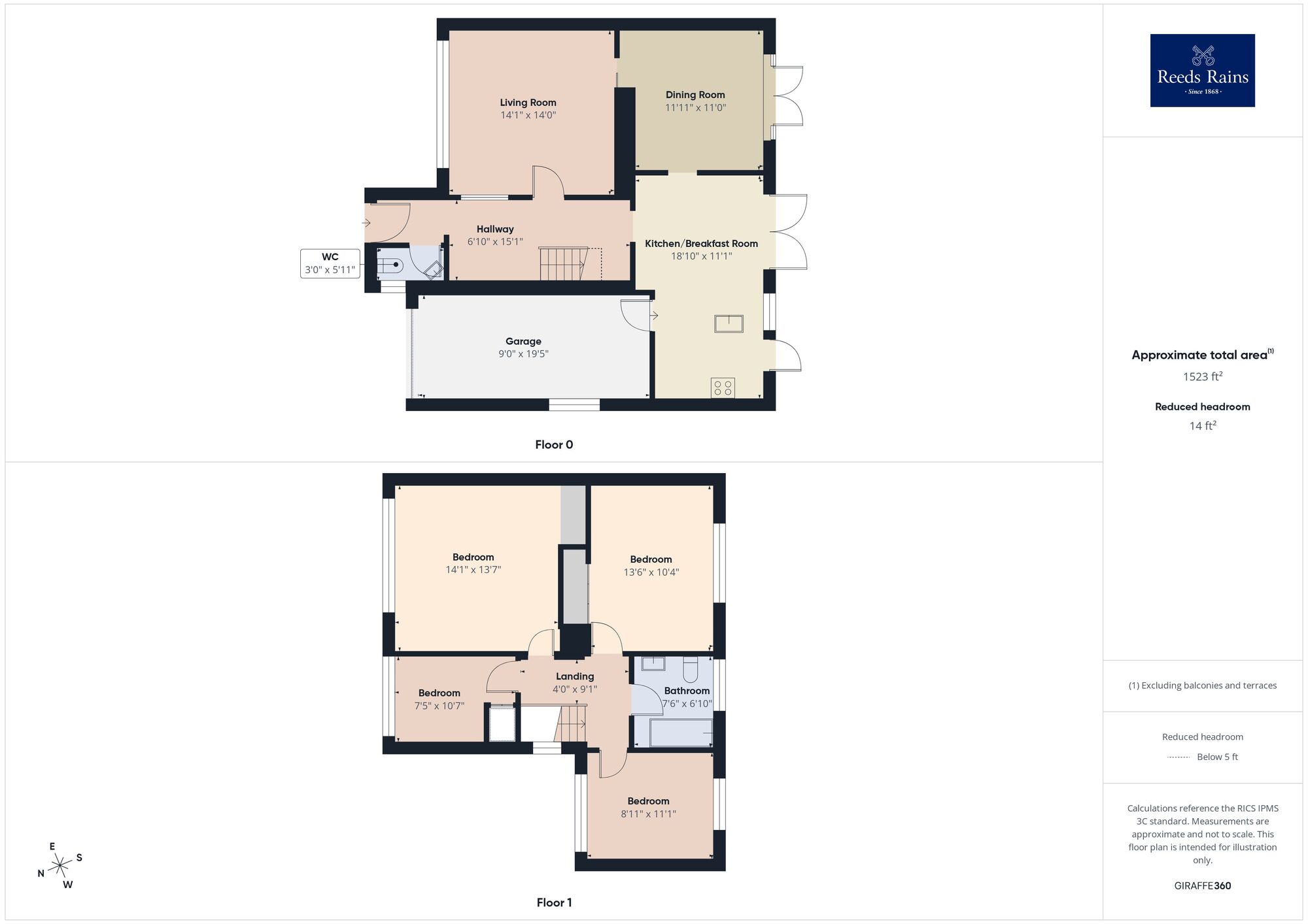 Floorplan of 4 bedroom Detached House for sale, Turketel Road, Folkestone, Kent, CT20