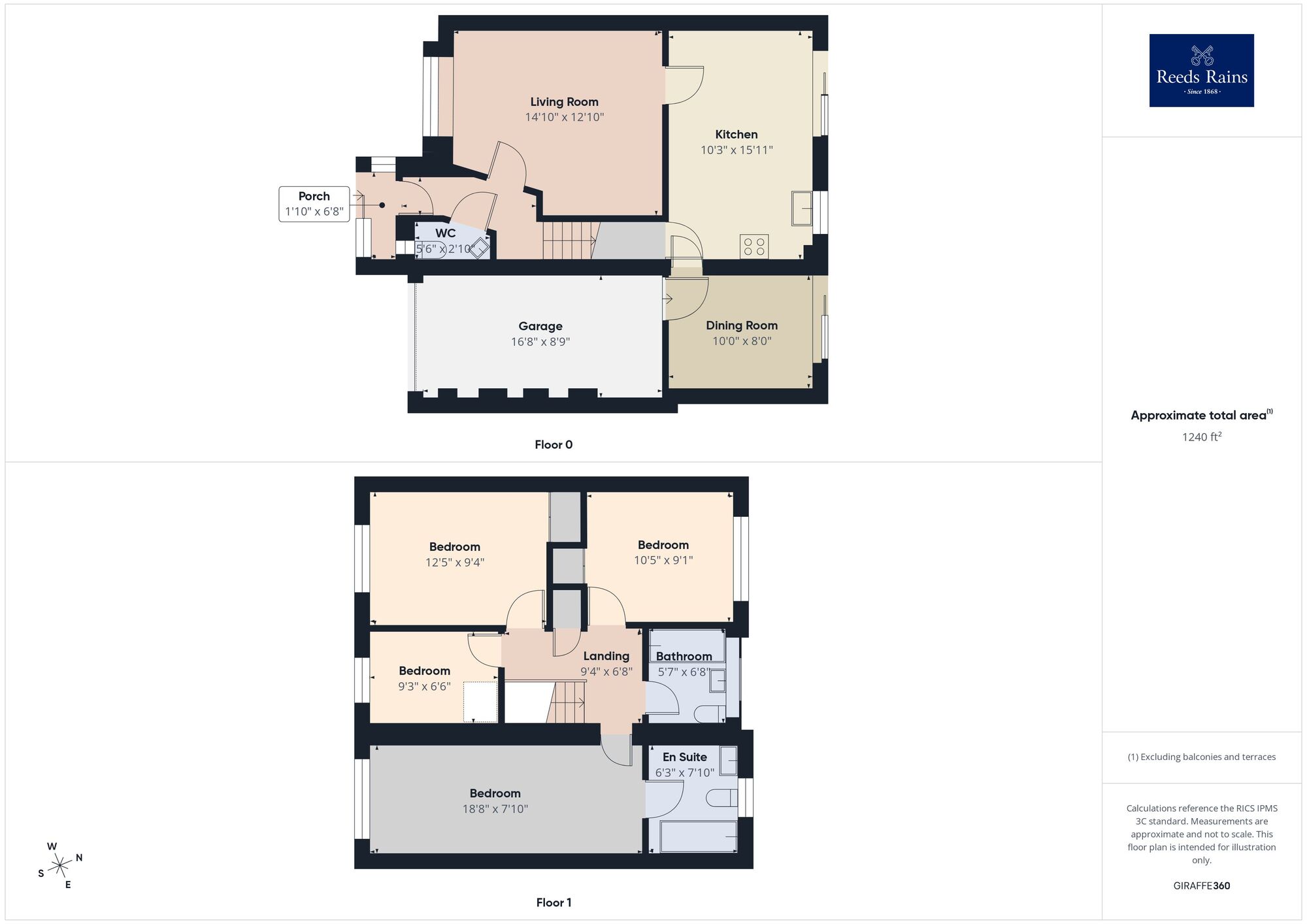 Floorplan of 4 bedroom Detached House for sale, Naseby Avenue, Folkestone, Kent, CT20