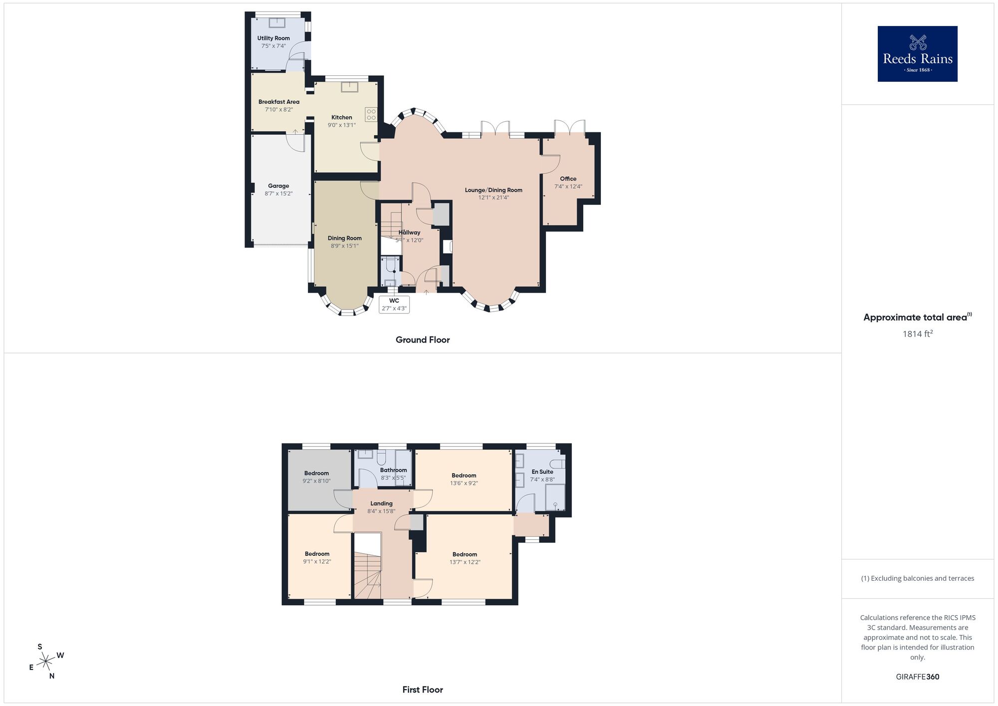 Floorplan of 4 bedroom Detached House for sale, Corone Close, Folkestone, Kent, CT19