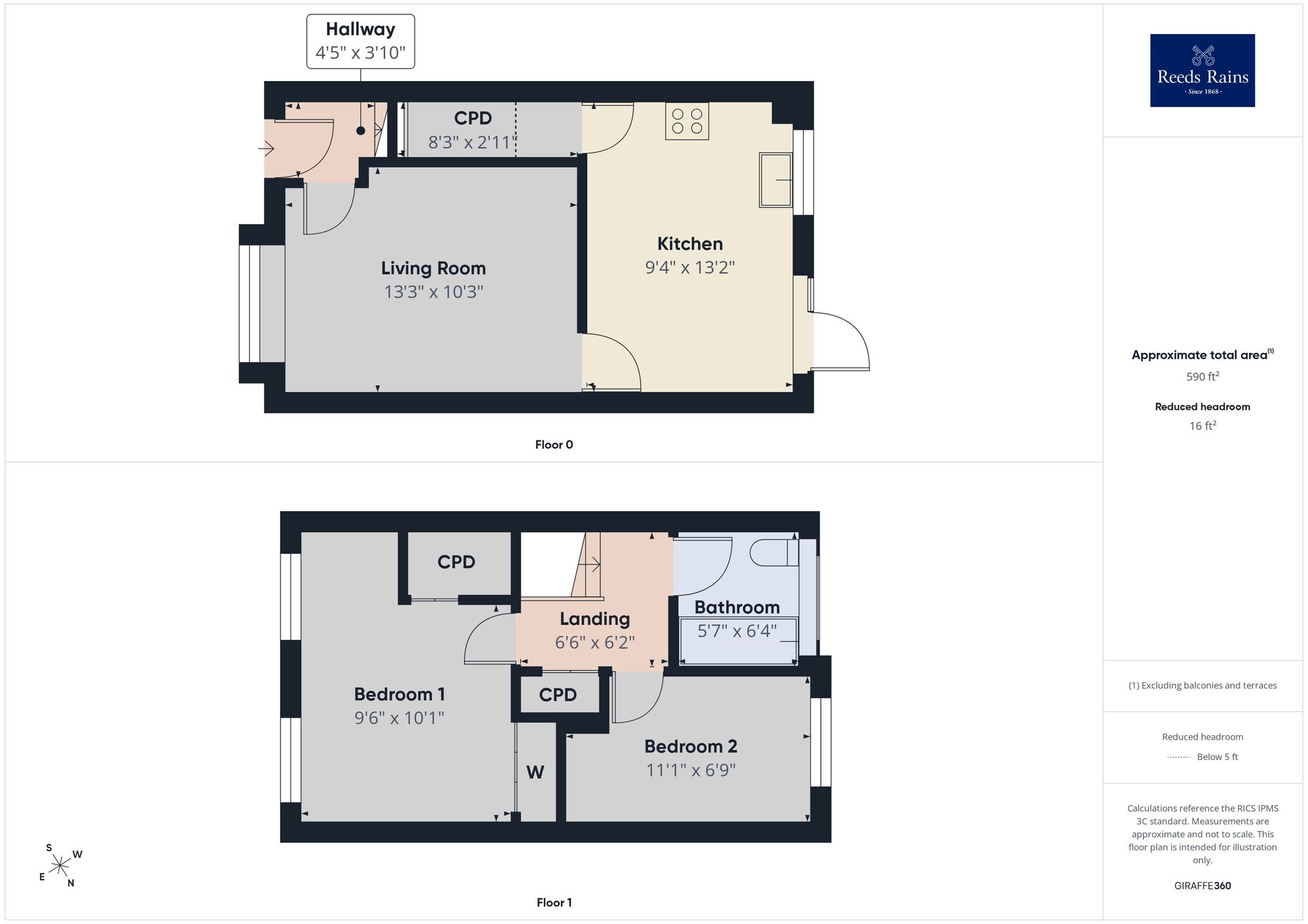 Floorplan of 2 bedroom Semi Detached House for sale, Firs Lane, Cheriton, Kent, CT19