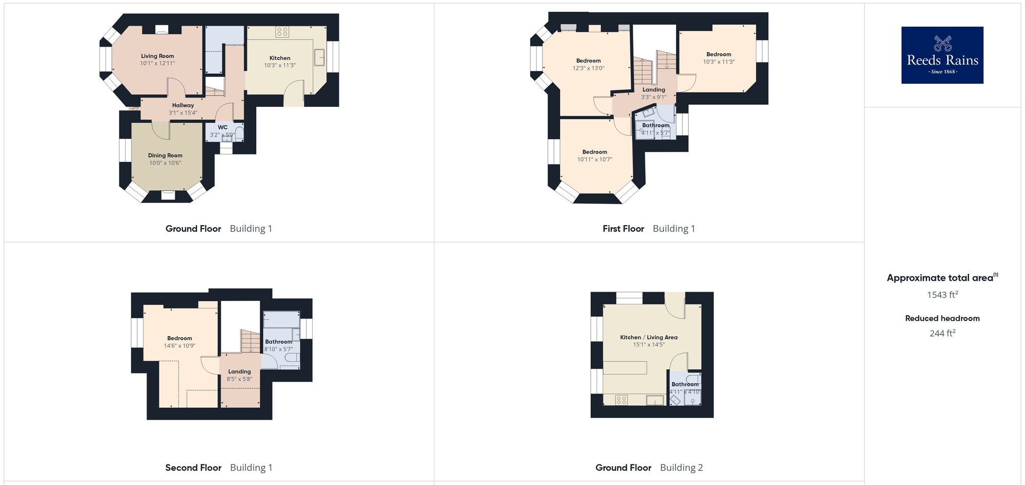Floorplan of 4 bedroom End Terrace House for sale, Boscombe Road, Folkestone, Kent, CT19