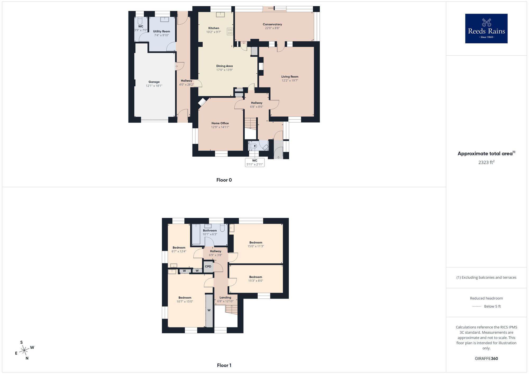 Floorplan of 4 bedroom Detached House for sale, Godwyn Gardens, Folkestone, Kent, CT20