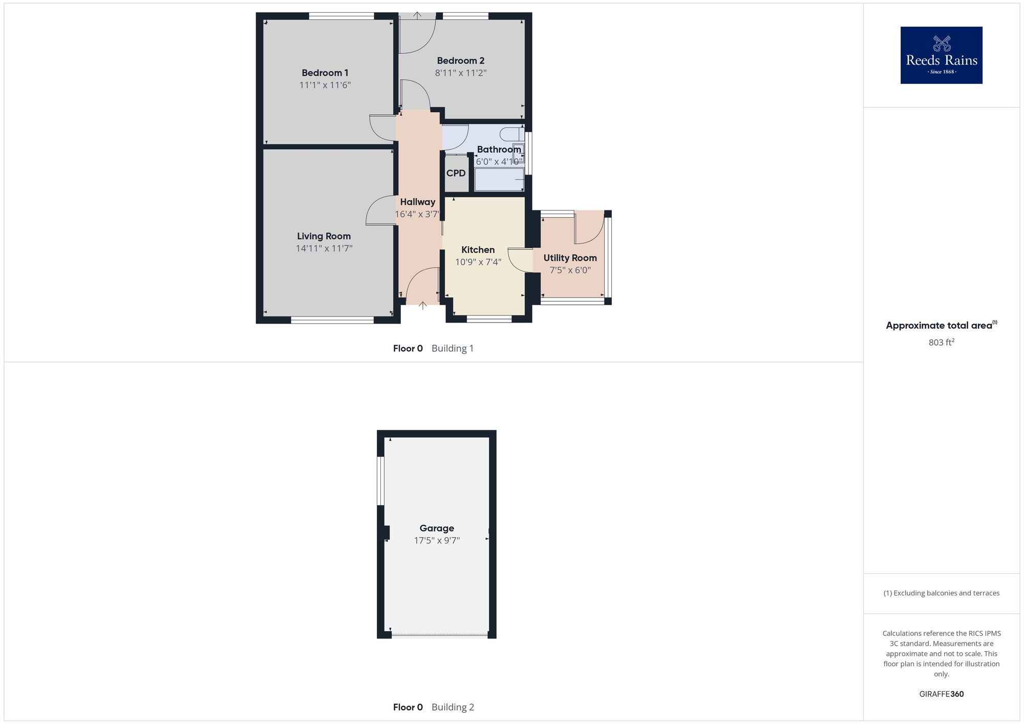 Floorplan of 2 bedroom Semi Detached Bungalow for sale, Valebrook Close, Folkestone, Kent, CT20